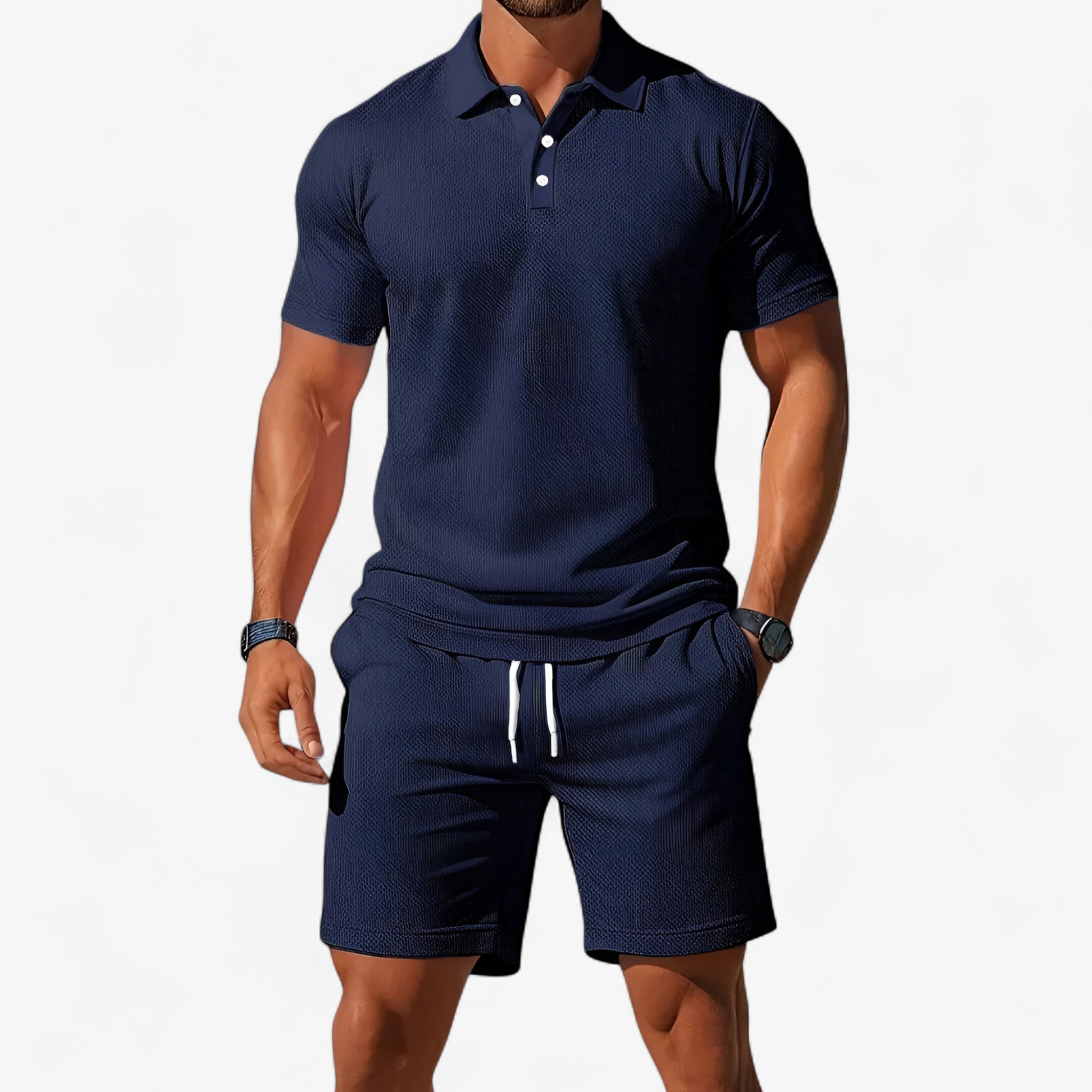 Herren Baumwoll Poloshirt Atmungsaktiv Kurzarm 1