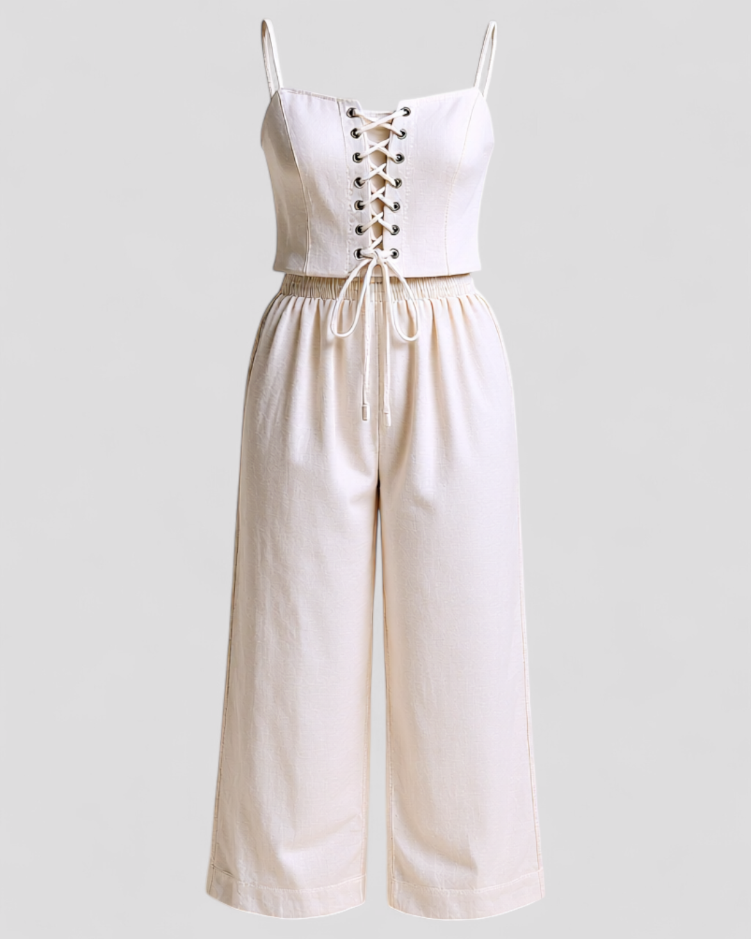 Leinen Set Damen – Elegantes Top und Hose 3