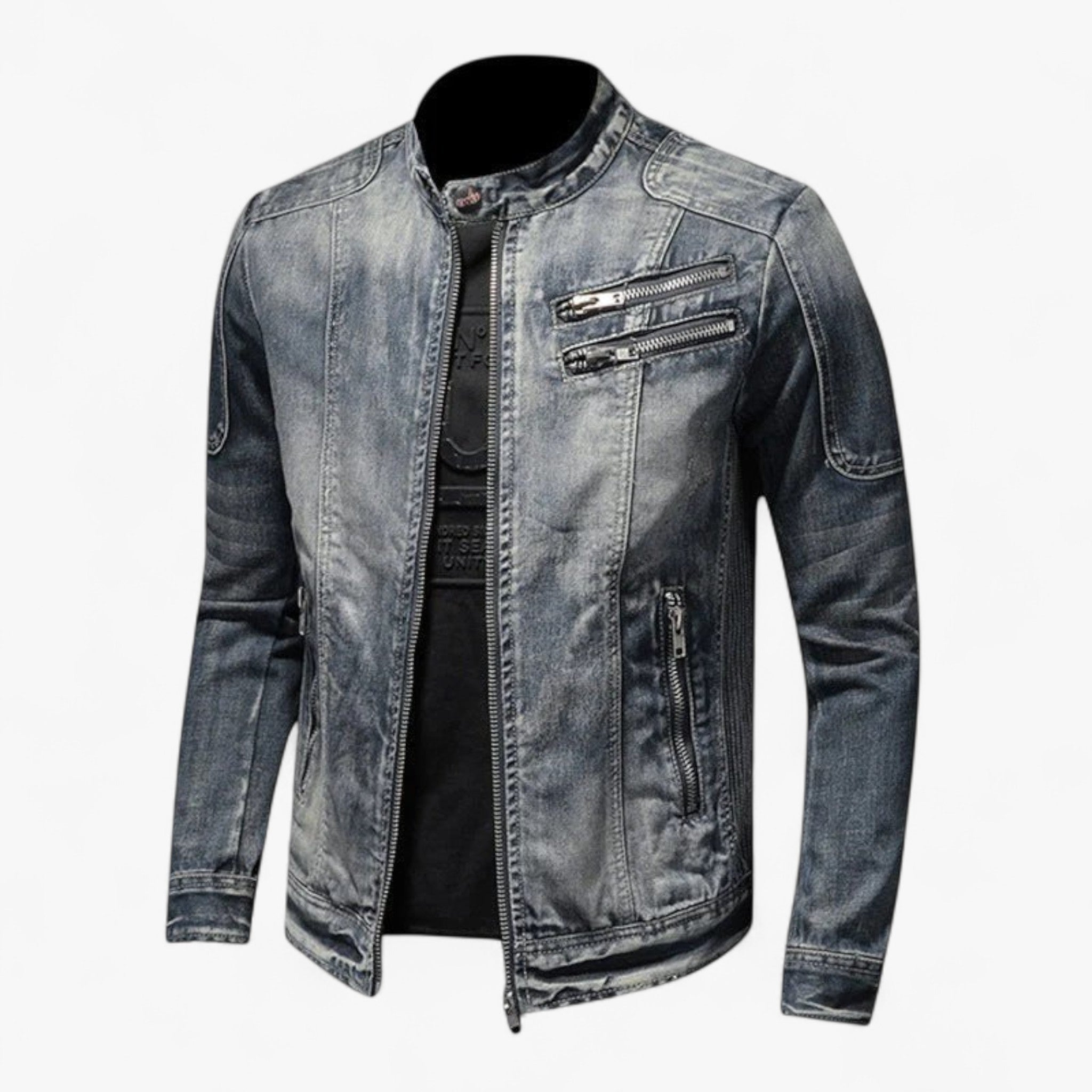 Eddie | Vintage-Jeansjacke – Stil mit einer rauen Note