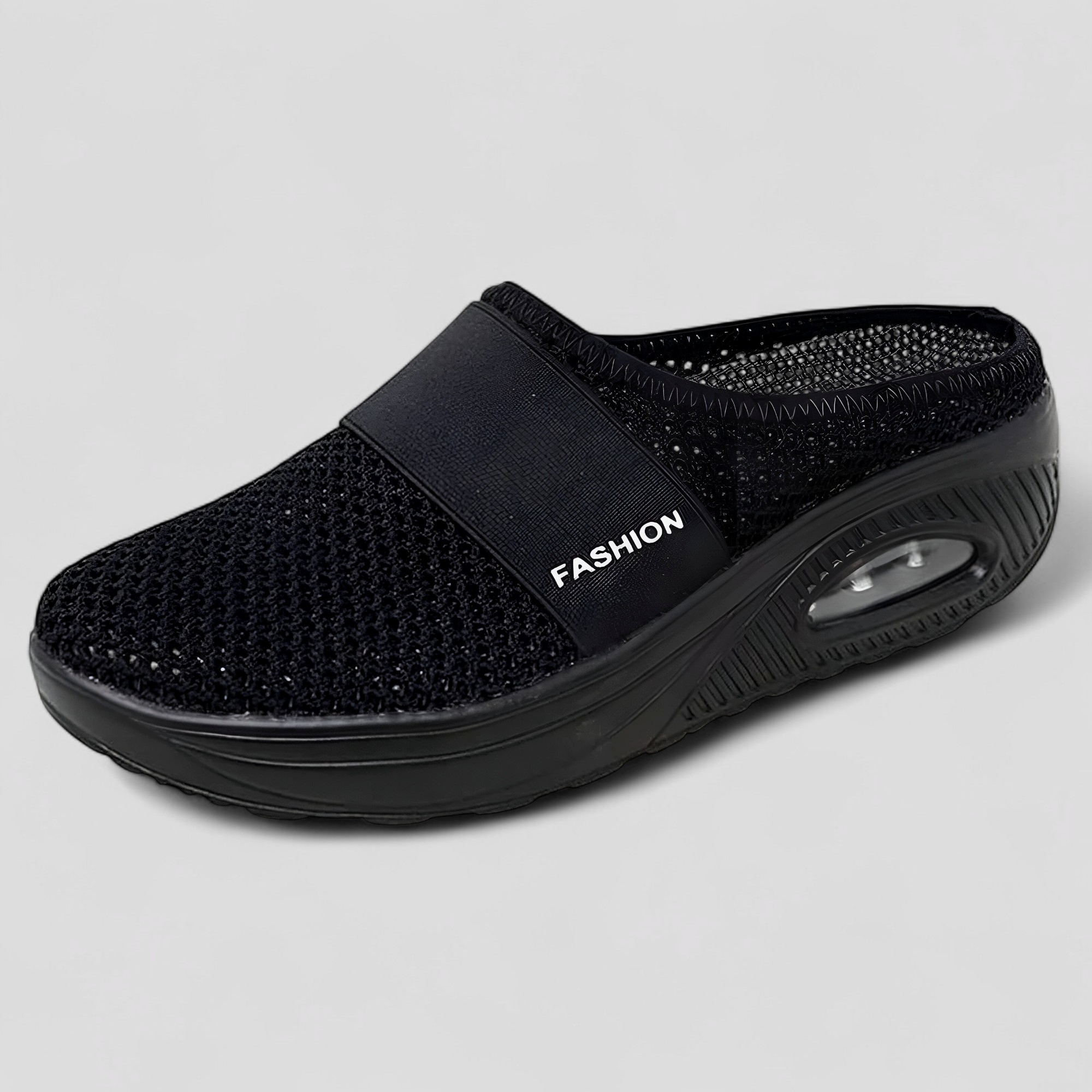 AeroFlex | Mesh Slip-On Platform Clog mit Luftpolstersohle