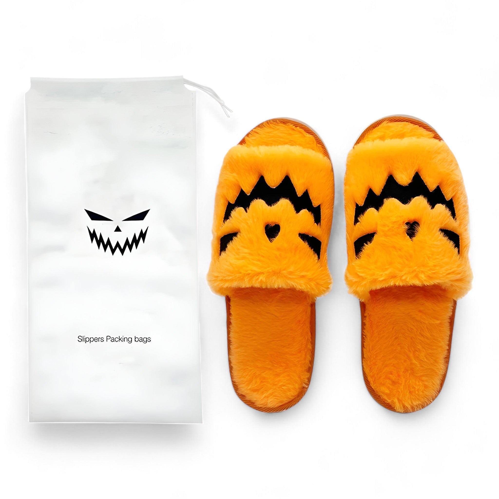 Highland Cow Cozy | Halloween-Pantoffeln - Weich und warm - Orange mit Tasche 36-45 (29cm) - Highland Cow Cozy | Halloween-Pantoffeln - Weich und warm - €25 - Concept Düsseldorf