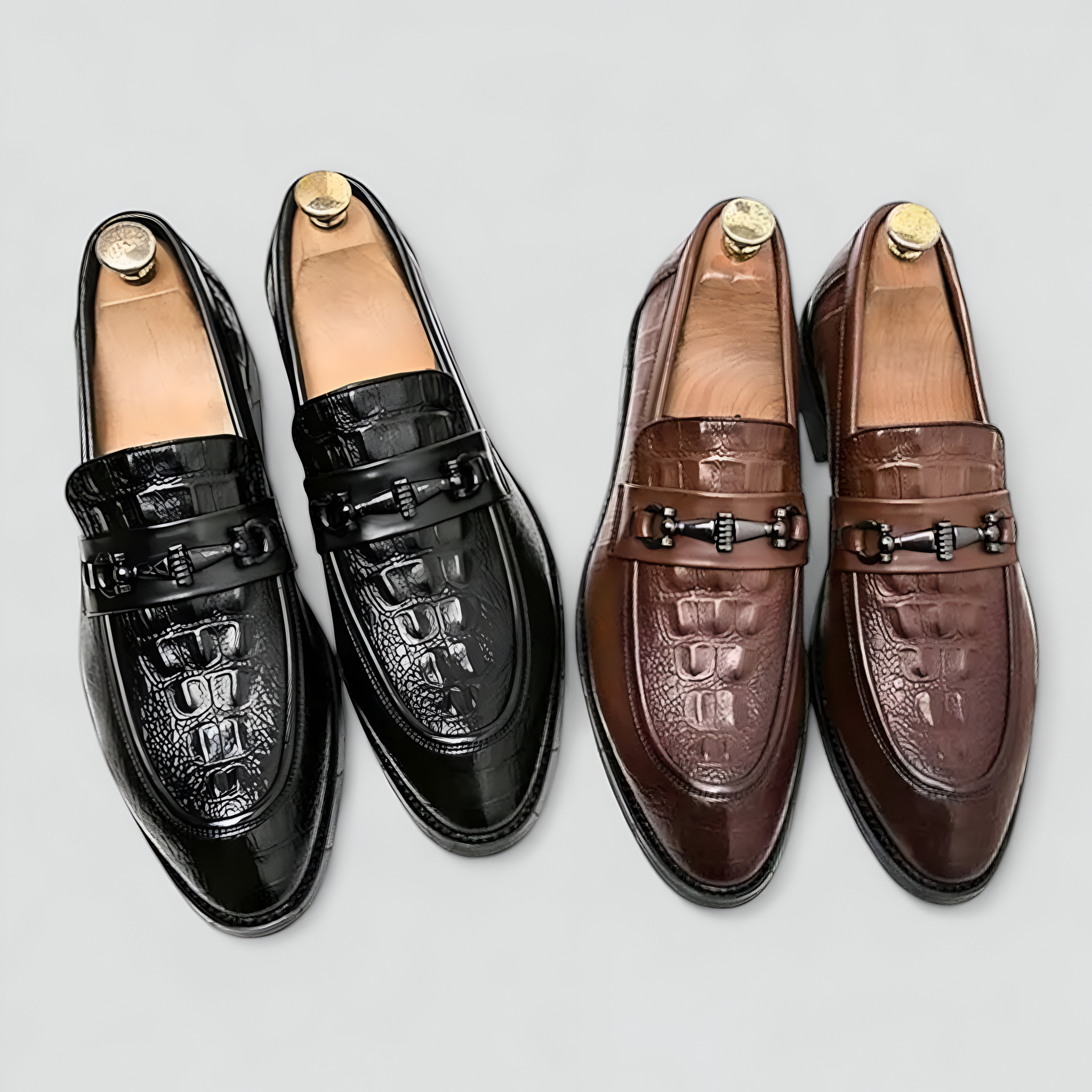 Carter | Elegante Herren-Loafer aus Leder mit Schlangenprägung