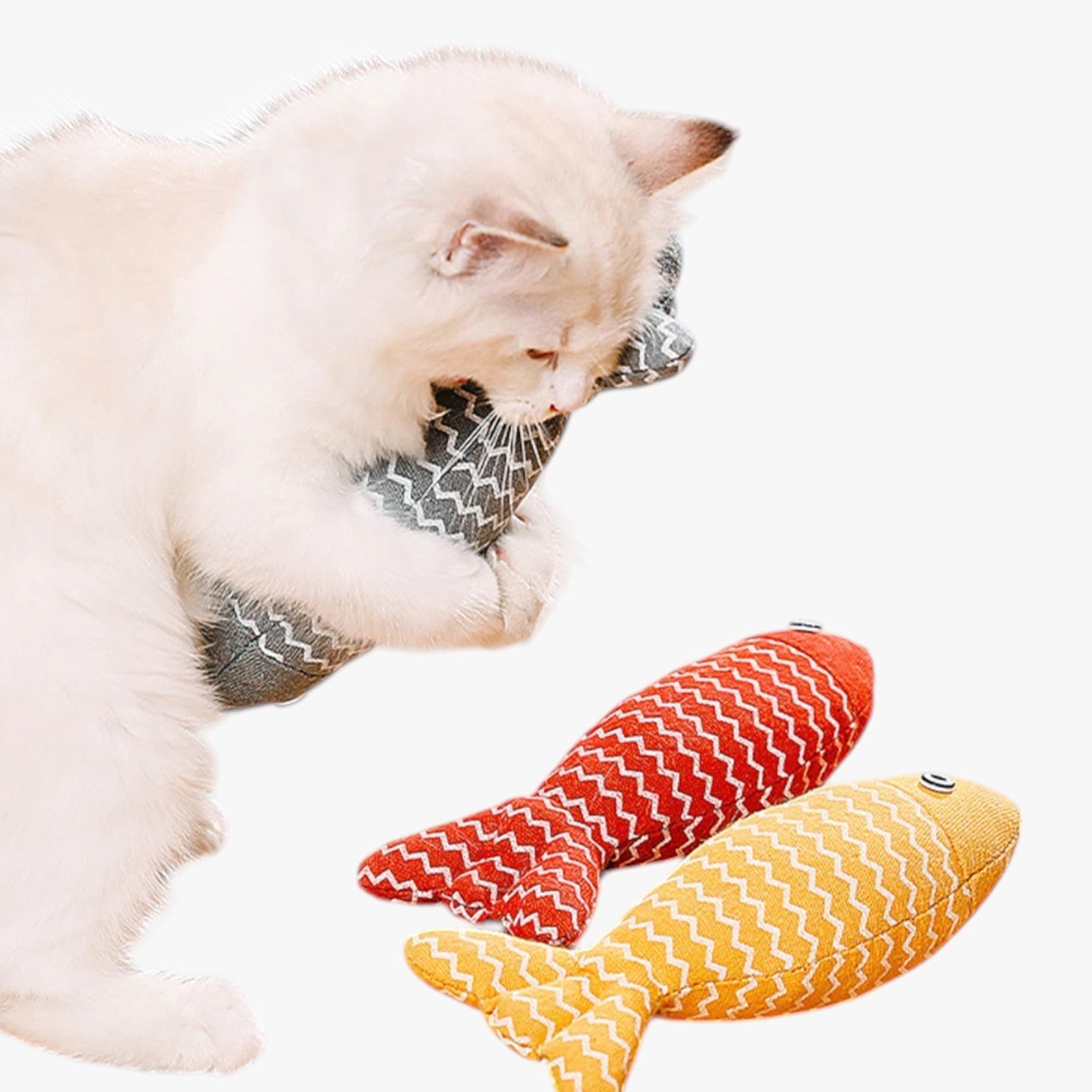 Sunny | Hanfspielzeug Fisch mit Baldrian für Katzen