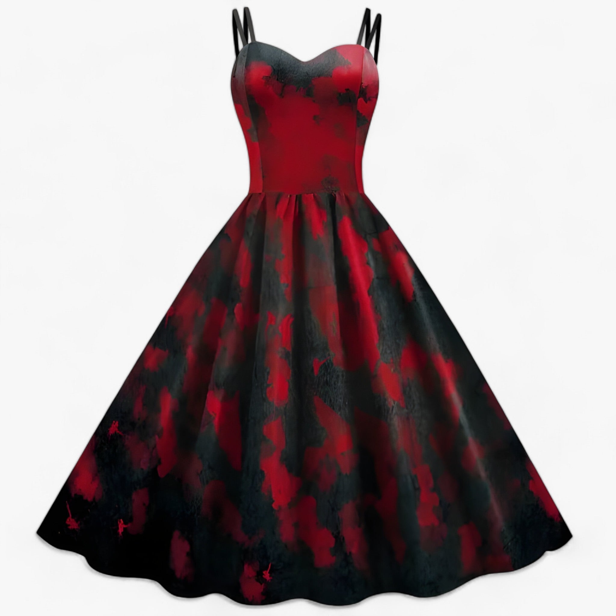 Gothic-Kleid - Rockabilly & Horror-Party-Outfit - Rotes Blut - Dahlia | Gothic-Kleid - Rockabilly & Horror-Party-Outfit - €25 - Concept Düsseldorf