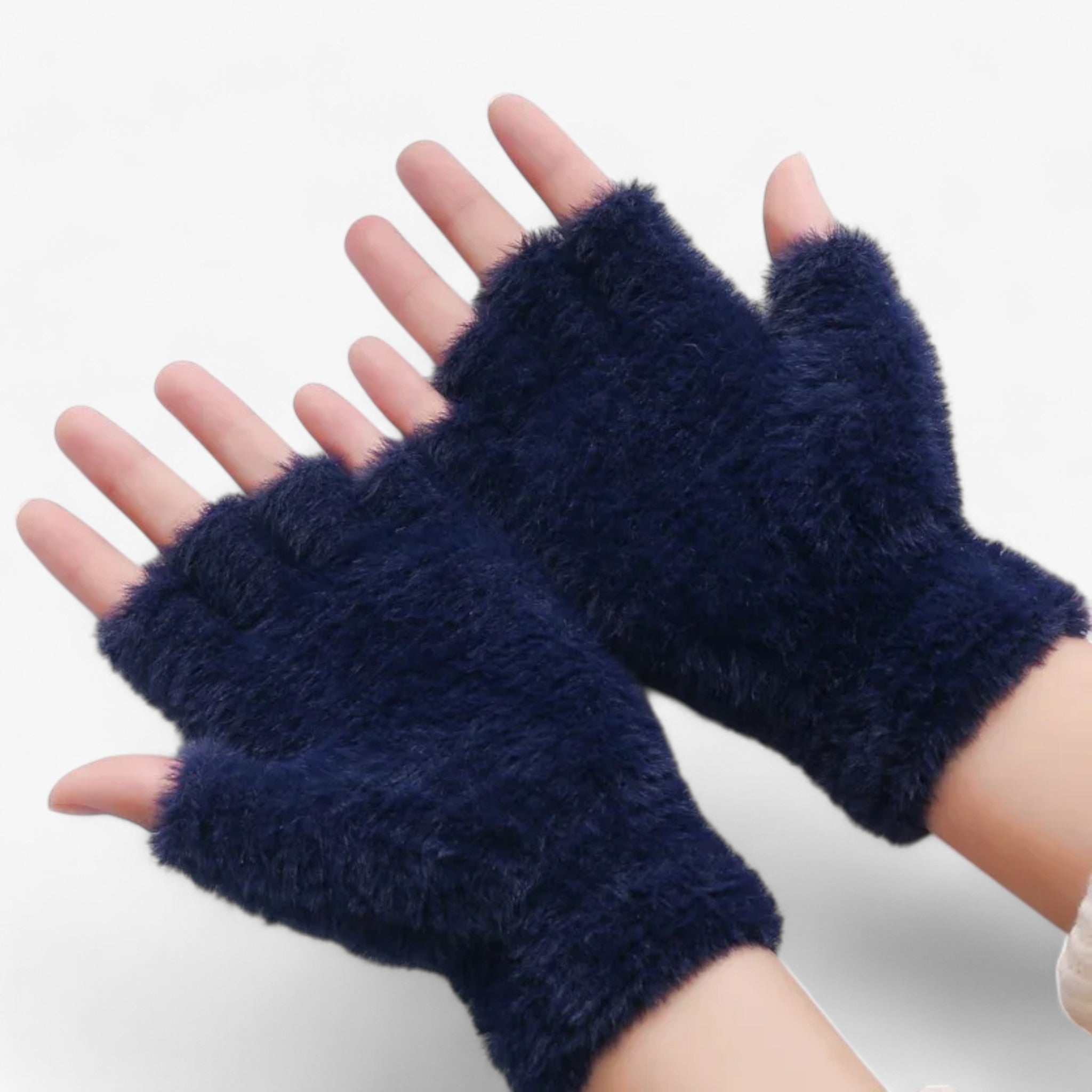 Halbhand Imitation Mink Handschuhe - Wärme & Touchscreen-Komfort - Marineblau - Halbhand Imitation Mink Handschuhe - Wärme & Touchscreen-Komfort - €25 - Concept Neurenberg