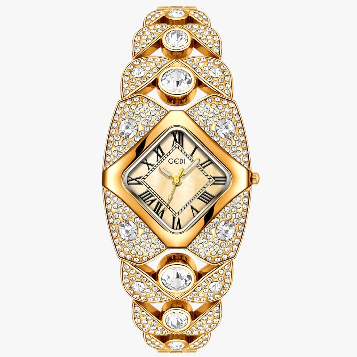 Callie | Damenuhr 2025 Eleganz mit Licht, Diamanten und wasserdichtem Design