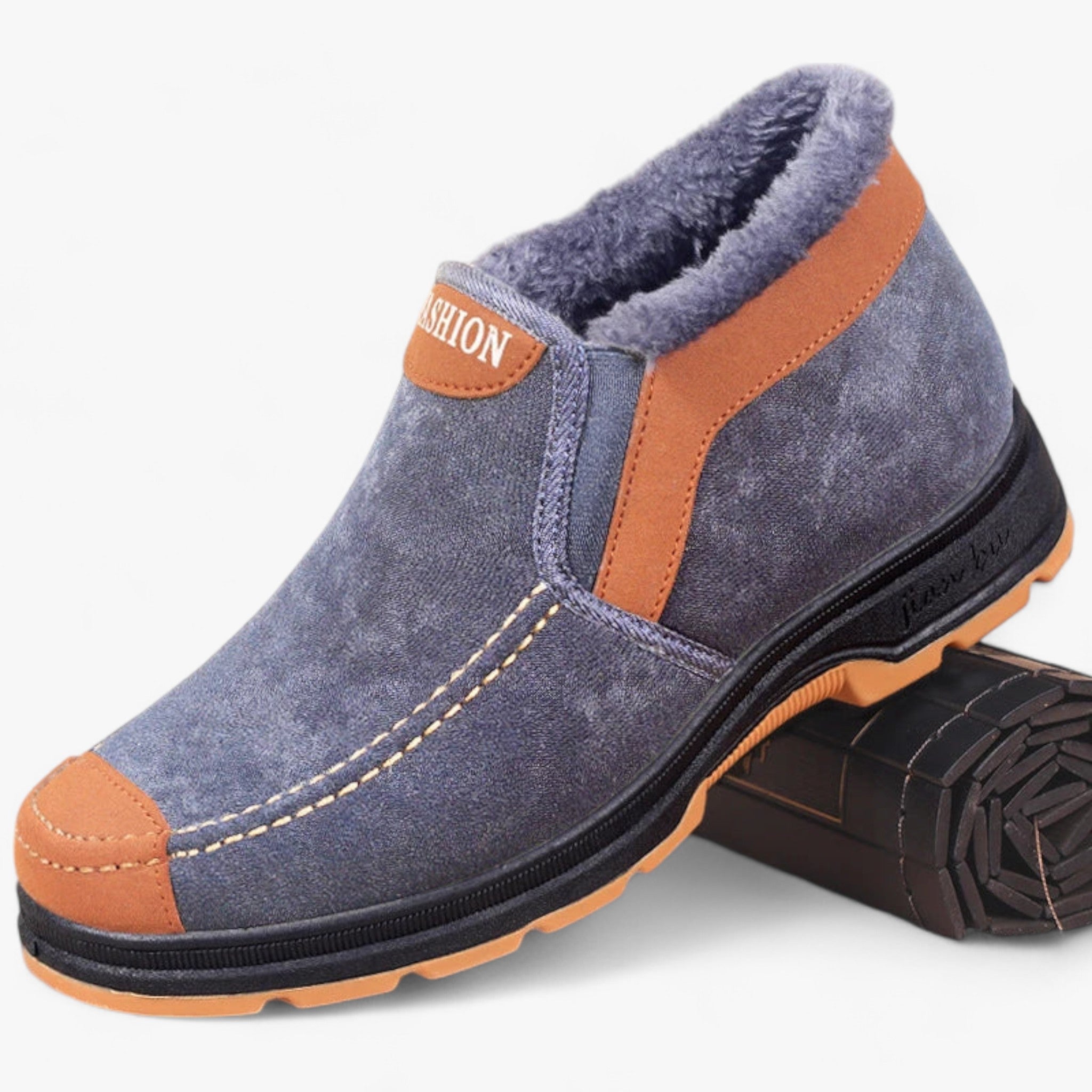 Herren Winter Baumwollschuhe - Kuschelige Wärme für einen bequemen Spaziergang - Grau - Herren Winter Baumwollschuhe - Kuschelige Wärme für einen bequemen Spaziergang - €25 - Concept Neurenberg