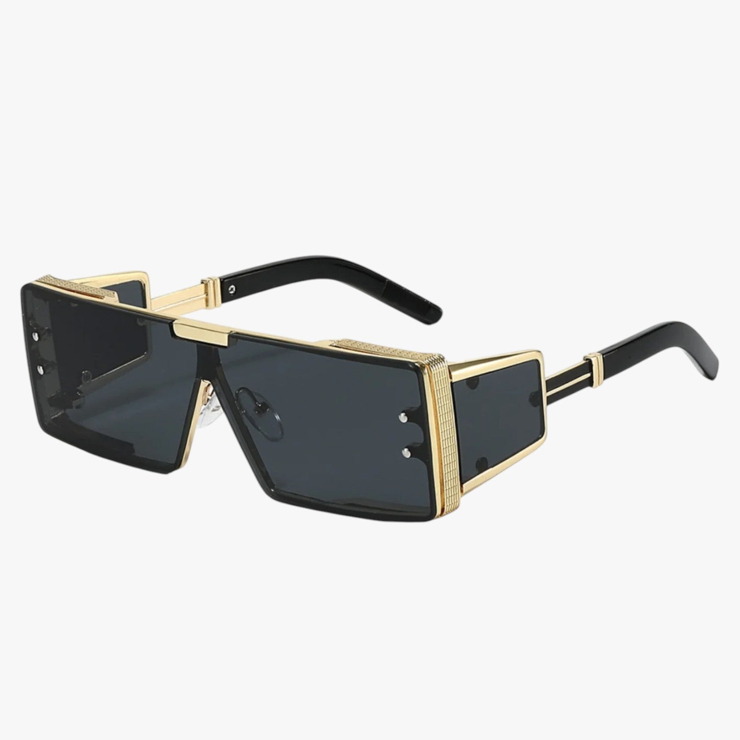 Zamir | Futuristische quadratische Metallsonnenbrille