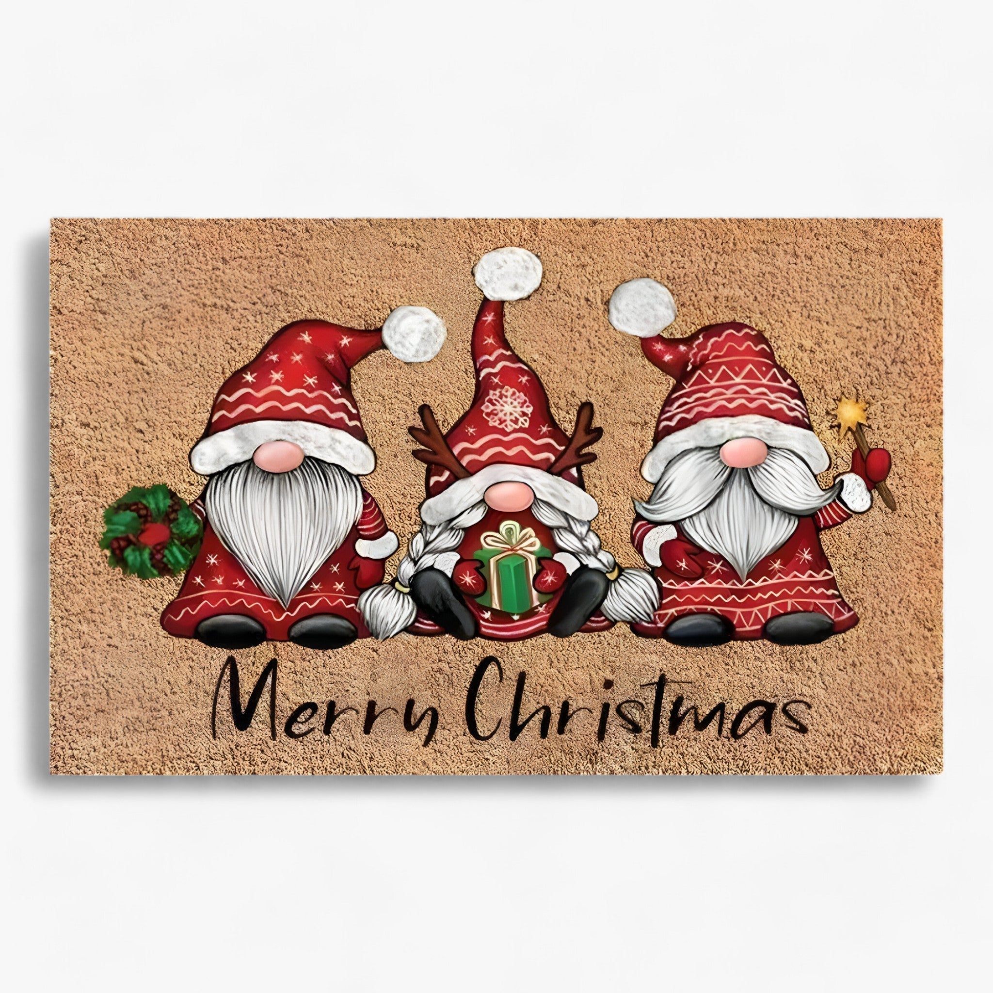 Weihnachtsgnome und Elch | Türmatte - Festliche Innen-/Außendekoration - 1 40X60CM-personalisiert - Weihnachtsgnome und Elch | Türmatte - Festliche Innen-/Außendekoration - €25 - Concept Düsseldorf