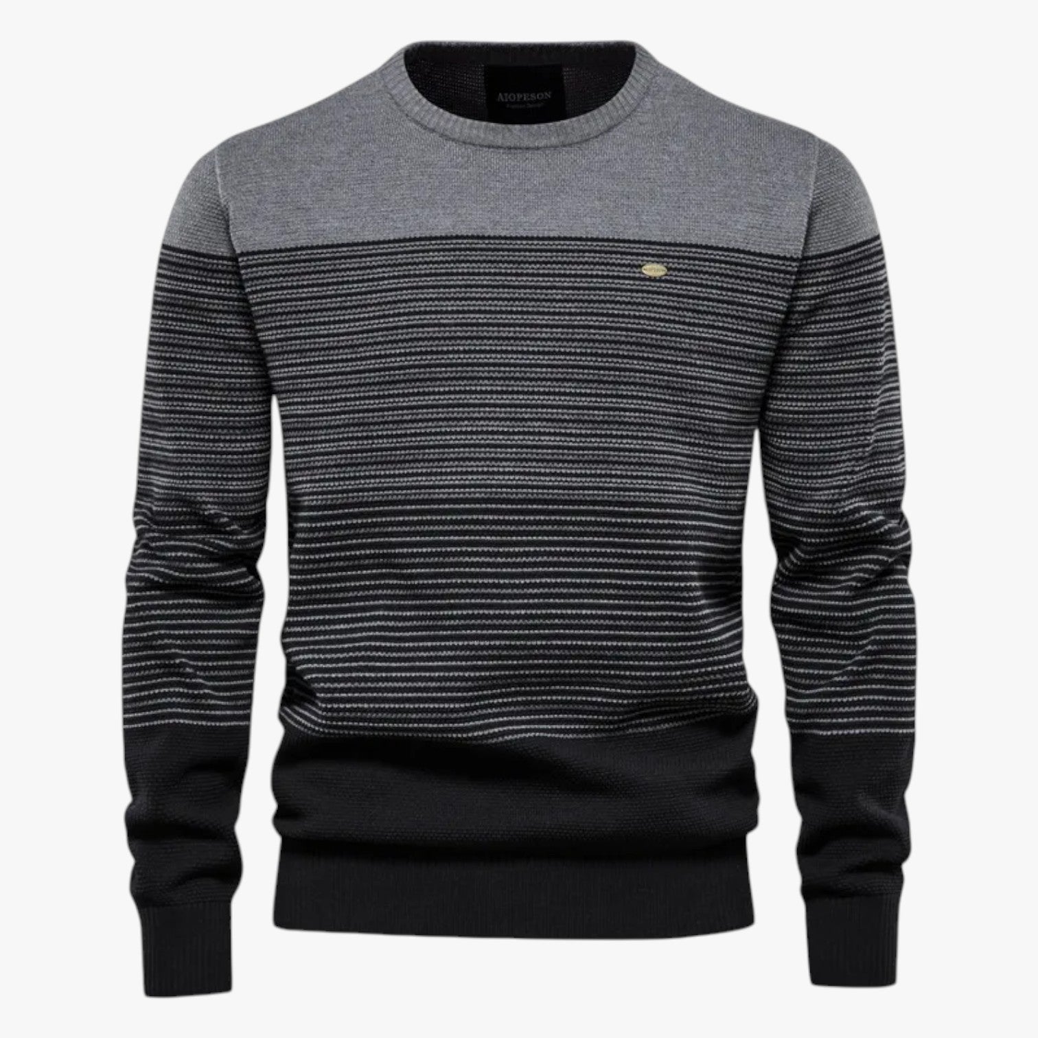 Eugene | Herren Ringel-Pullover mit Rundhalsausschnitt – Slim Fit und hochwertige Wärme