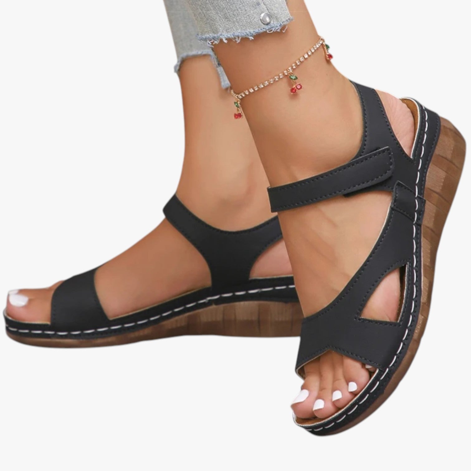 Amira | Damen-Sandalen Bequeme Leichte mit Flacherabsatz