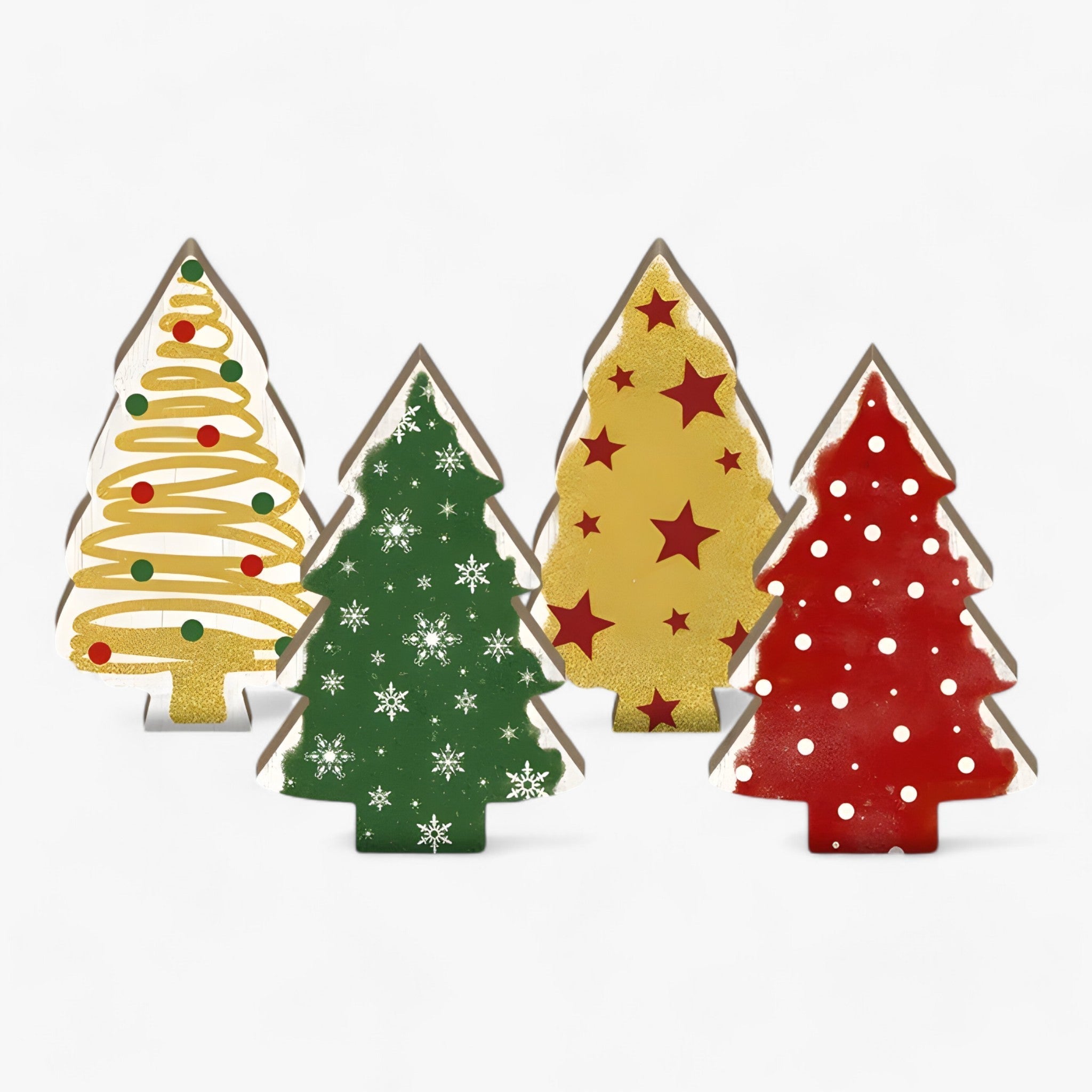 Putuo Decor | Weihnachtsbaum Tischdekoration - Set aus 4 Teilen für Wohnzimmer, Landhaus und Geschenke - - Putuo Decor | Weihnachtsbaum Tischdekoration - Set aus 4 Teilen für Wohnzimmer, Landhaus und Geschenke - €25 - Concept Düsseldorf