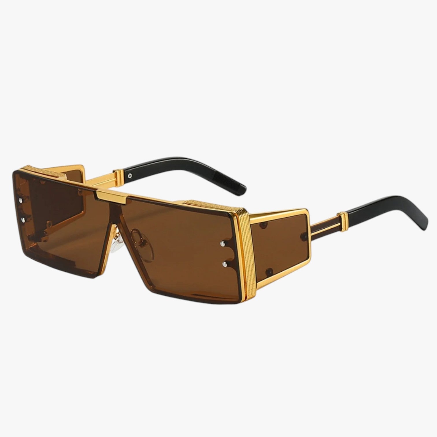 Zamir | Futuristische quadratische Metallsonnenbrille