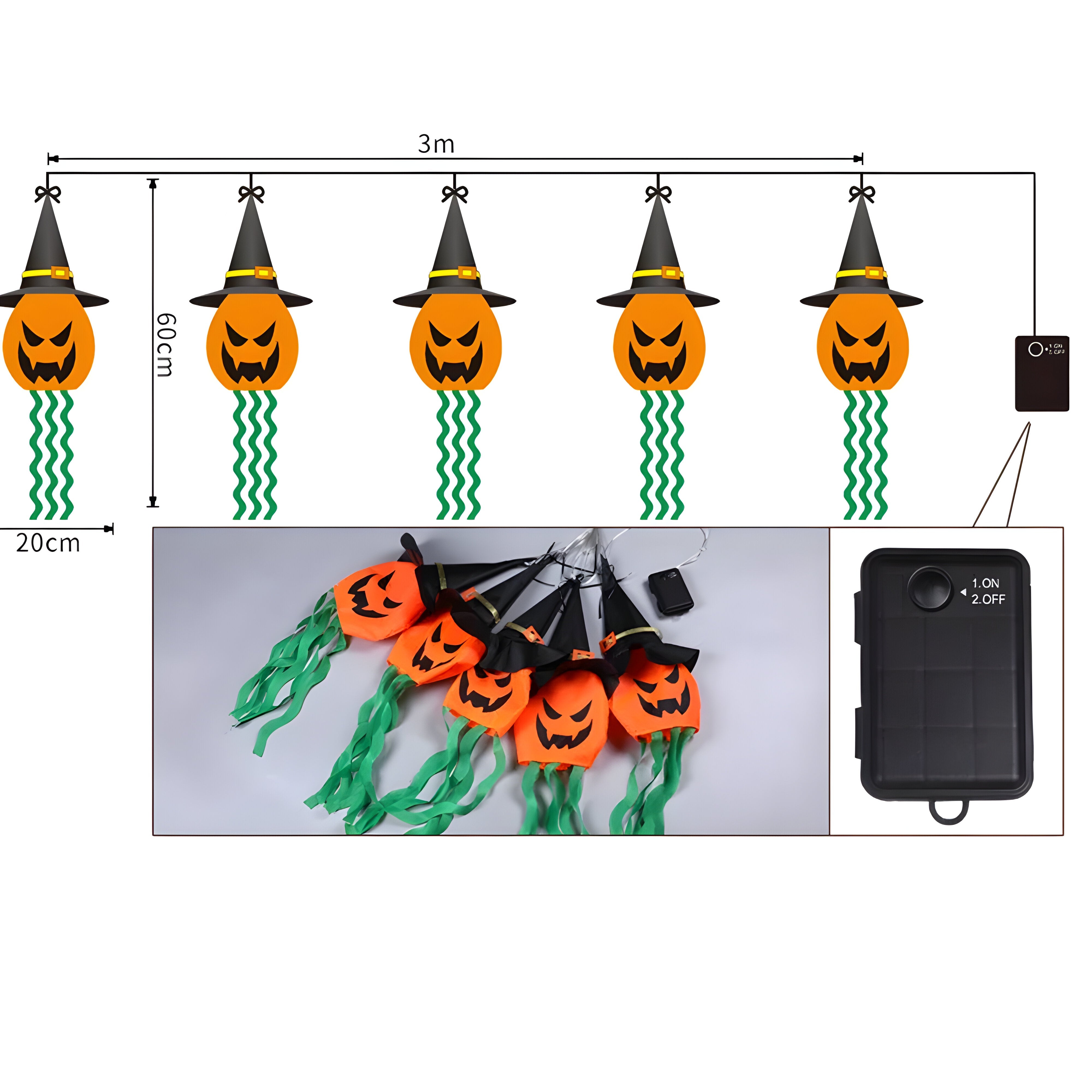 LED-Kürbislichter - Batteriebetrieben für ein gruseliges Leuchten im Freien - - Jack | LED-Kürbislichter - Batteriebetrieben für ein gruseliges Leuchten im Freien - €25 - Concept Düsseldorf