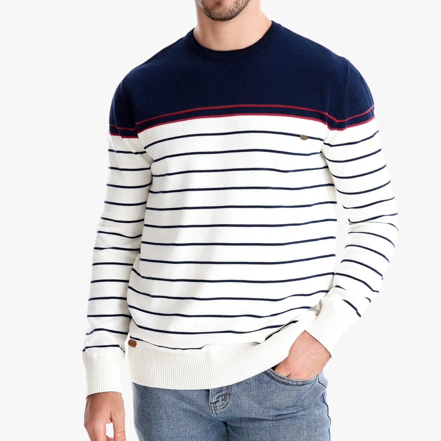 Calvin | Premium Herbststreifen-Pullover Warm, Elastisch und Stilvoll