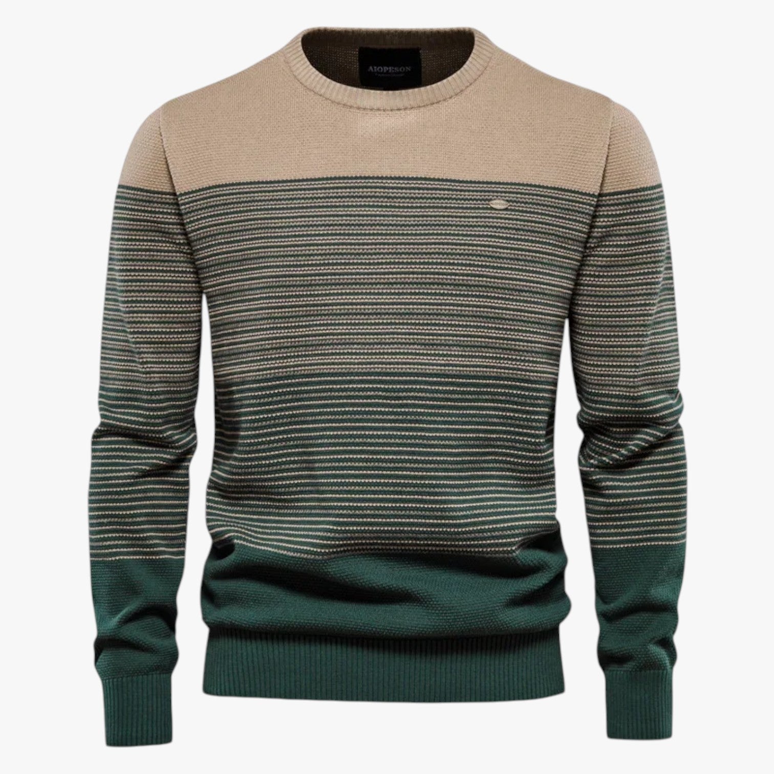 Eugene | Herren Ringel-Pullover mit Rundhalsausschnitt – Slim Fit und hochwertige Wärme