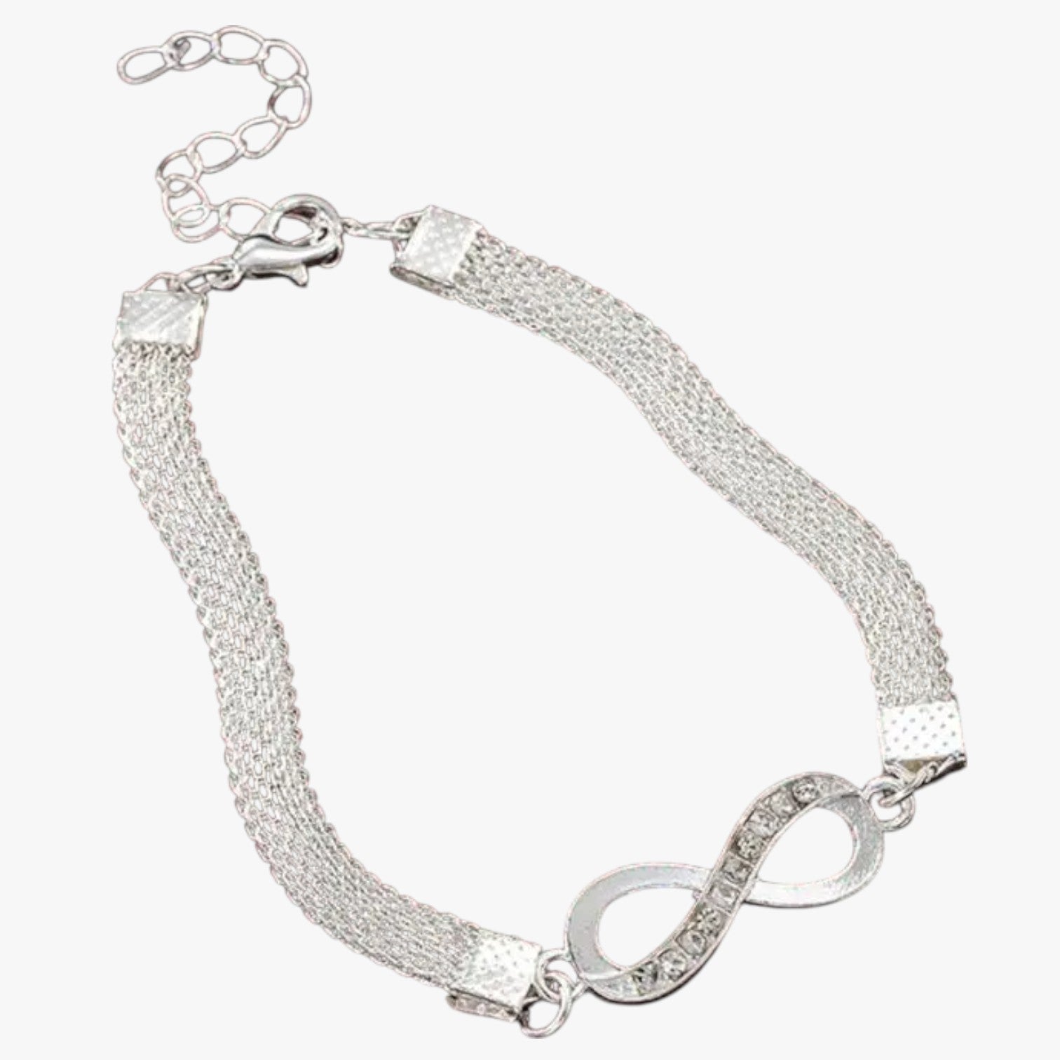 Evelynn | Elegantes Armband-Set mit Herzanhängern, mehrlagigen Ketten und funkelnden Strasssteinen