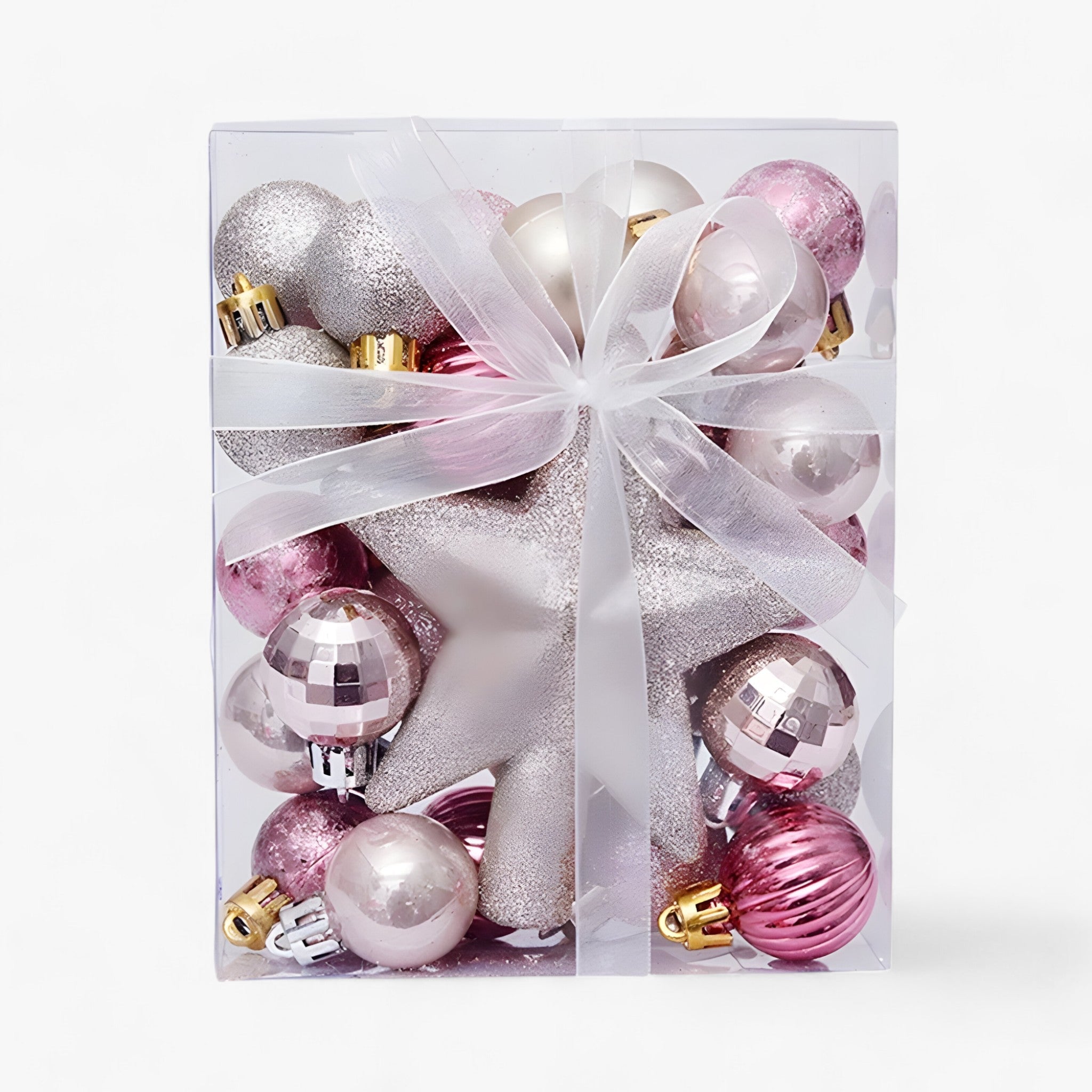 Set mit 30 Weihnachtskugeln mit Stern – Baumdekoration und Neujahrsgeschenk - Rosa - Set mit 30 Weihnachtskugeln mit Stern – Baumdekoration und Neujahrsgeschenk - €25 - Concept Düsseldorf