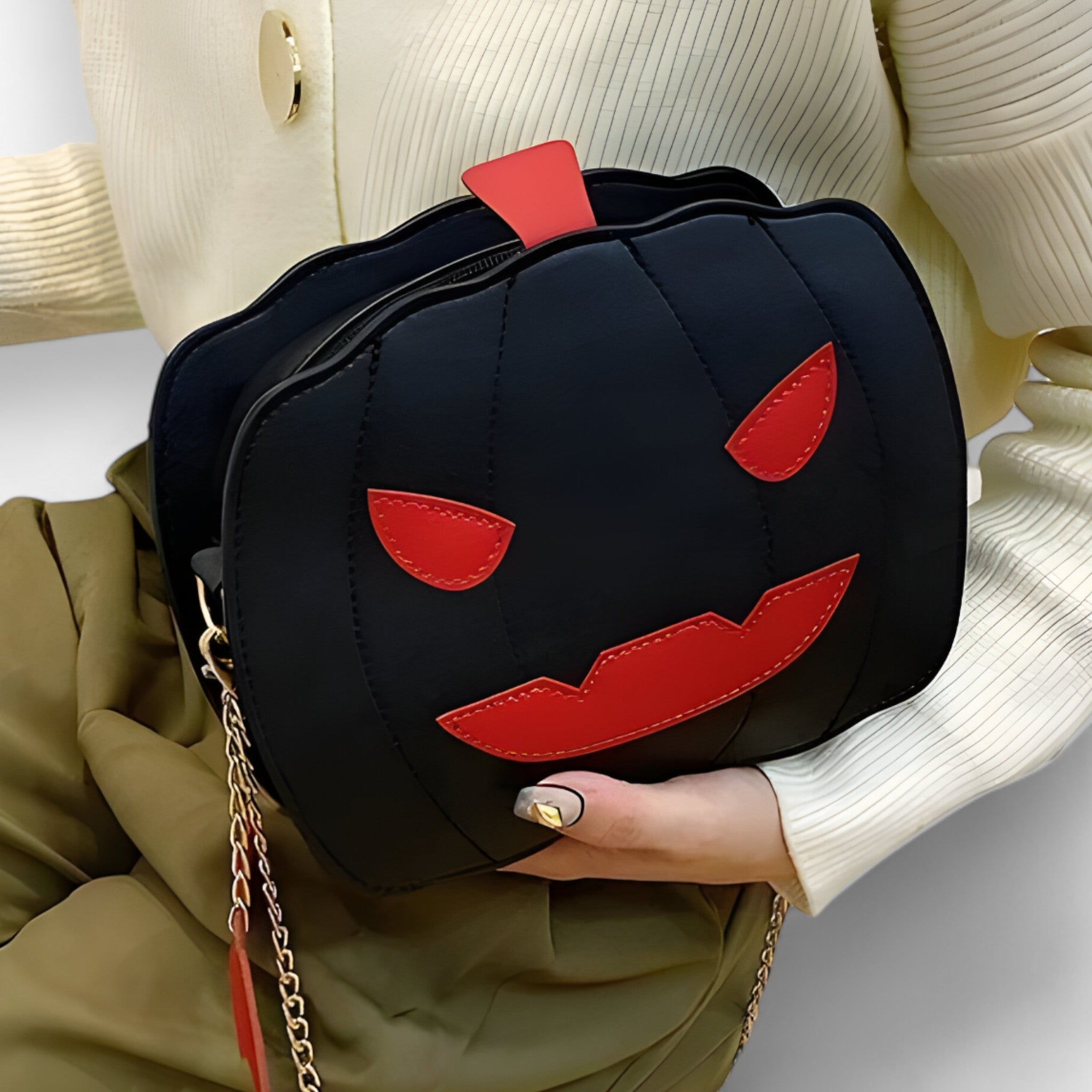 Kürbisförmige Handtasche - Kreative Halloween-Tasche für einen stylischen Look - - Boo | Kürbisförmige Handtasche - Kreative Halloween-Tasche für einen stylischen Look - €25 - Concept Düsseldorf