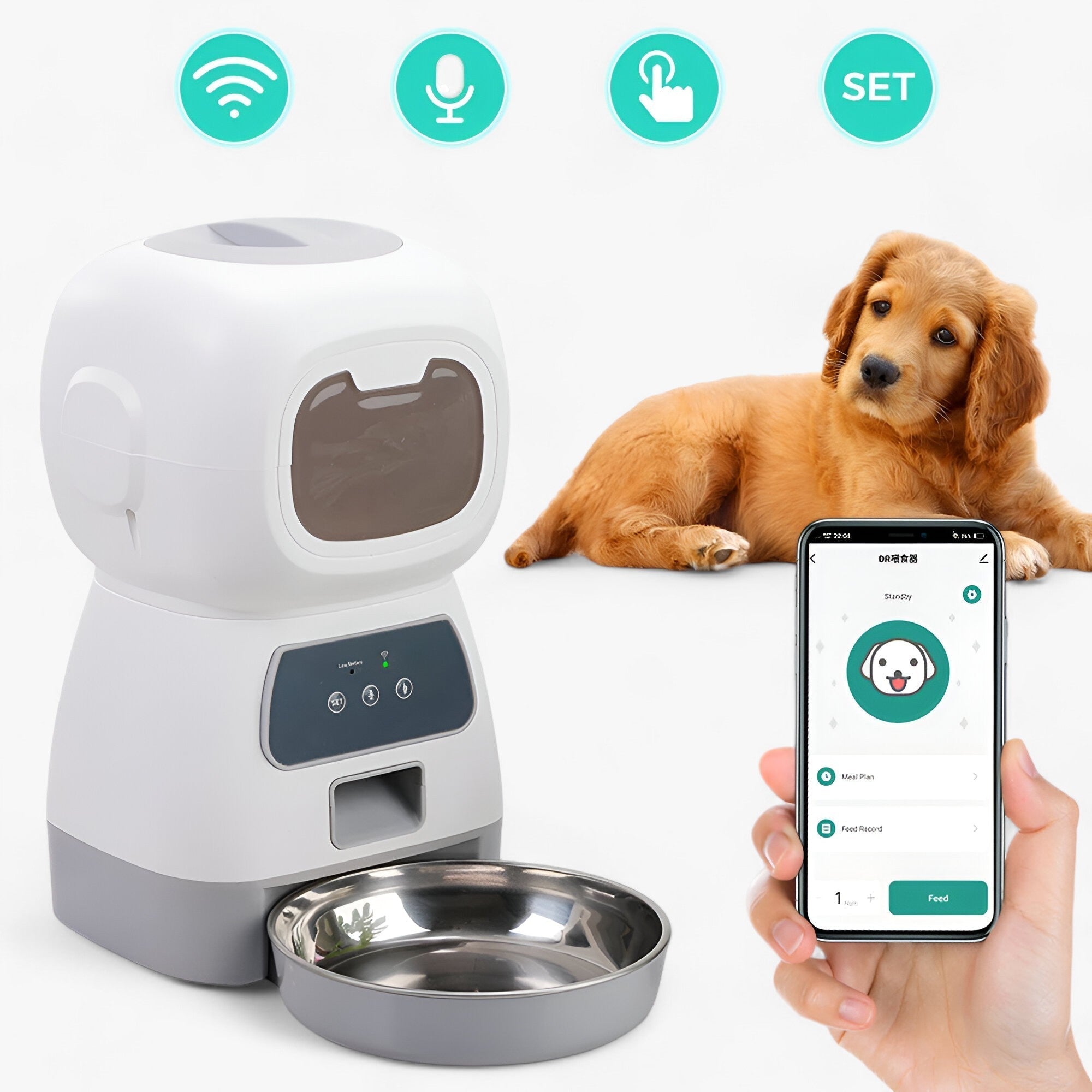 Automatischer Futterspender für Tiere | Intelligenter Automatischer Futterspender - Praktische Ernährung - Futterschale 3,5L WIFI - Automatischer Futterspender für Tiere | Intelligenter Automatischer Futterspender - Praktische Ernährung - €25 - Concept Neurenberg