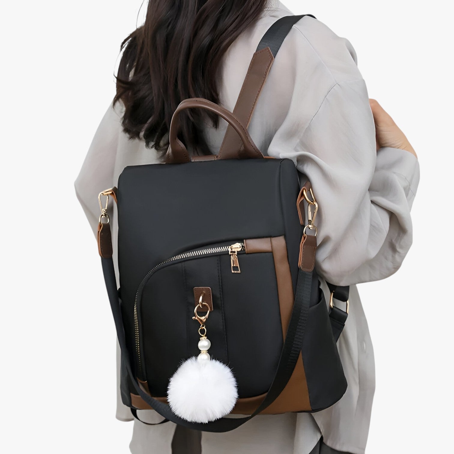 Vivian | Leichter Nylon-Rucksack mit großem Fassungsvermögen
