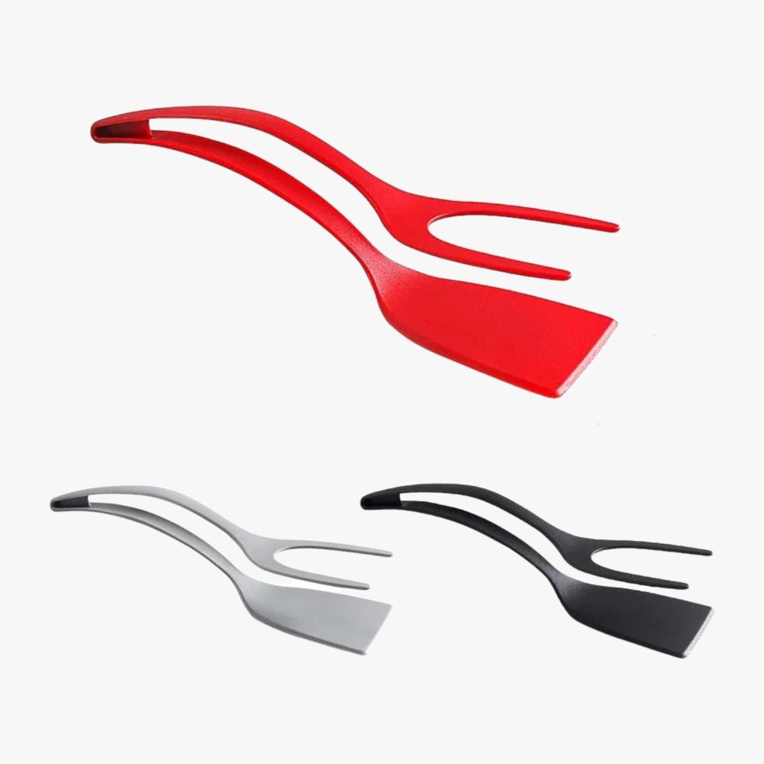 Carson | Silikon-Spatula-Zange 2-in-1 für Eier und Fisch