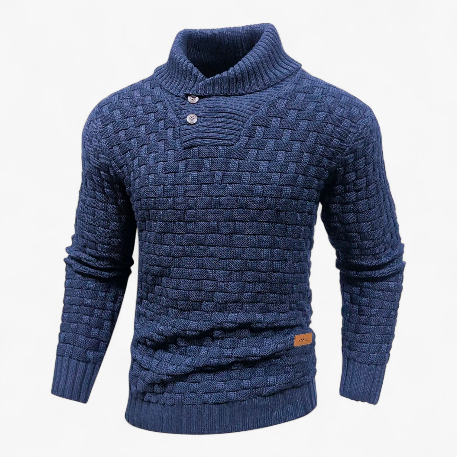 Nathan | Weicher dicker Strickpullover für Herren mit rundem Ausschnitt, kuschelig und wintertauglich
