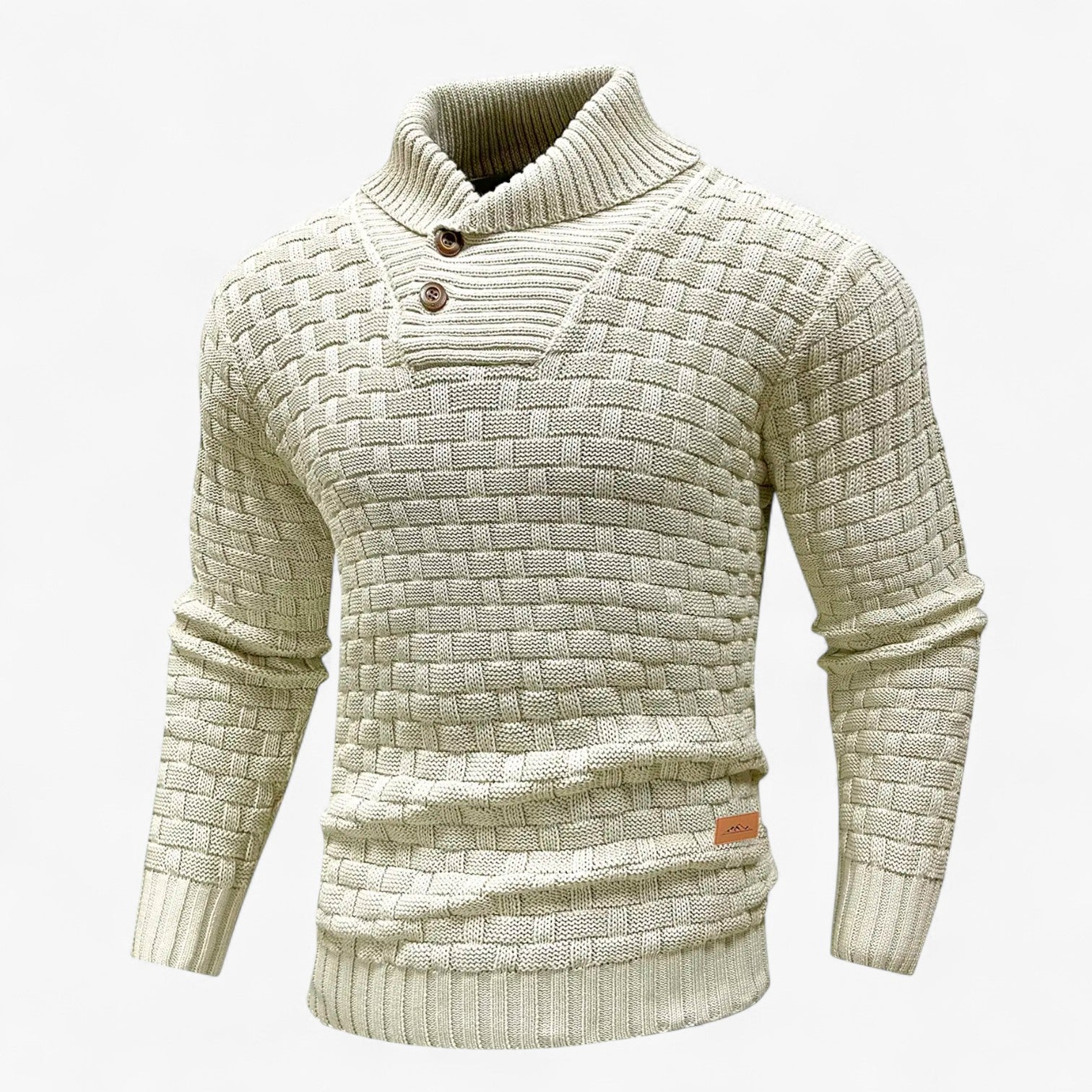 Nathan | Weicher dicker Strickpullover für Herren mit rundem Ausschnitt, kuschelig und wintertauglich