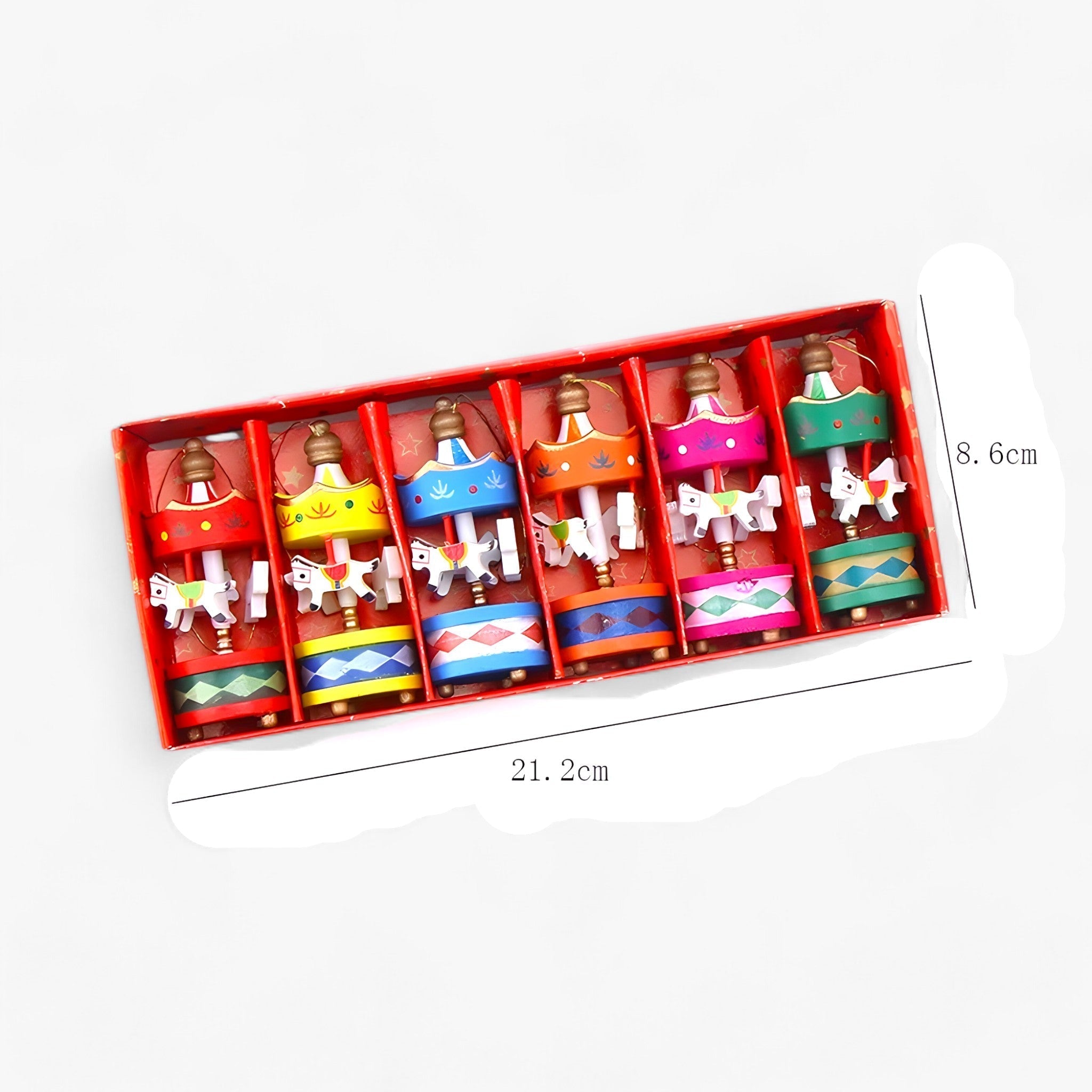 Draaimolen | Miniatur Holzpferd Ornamente für Weihnachten - Unterhaltung und Geschenke für Kinder - - Draaimolen | Miniatur Holzpferd Ornamente für Weihnachten - Unterhaltung und Geschenke für Kinder - €25 - Concept Neurenberg