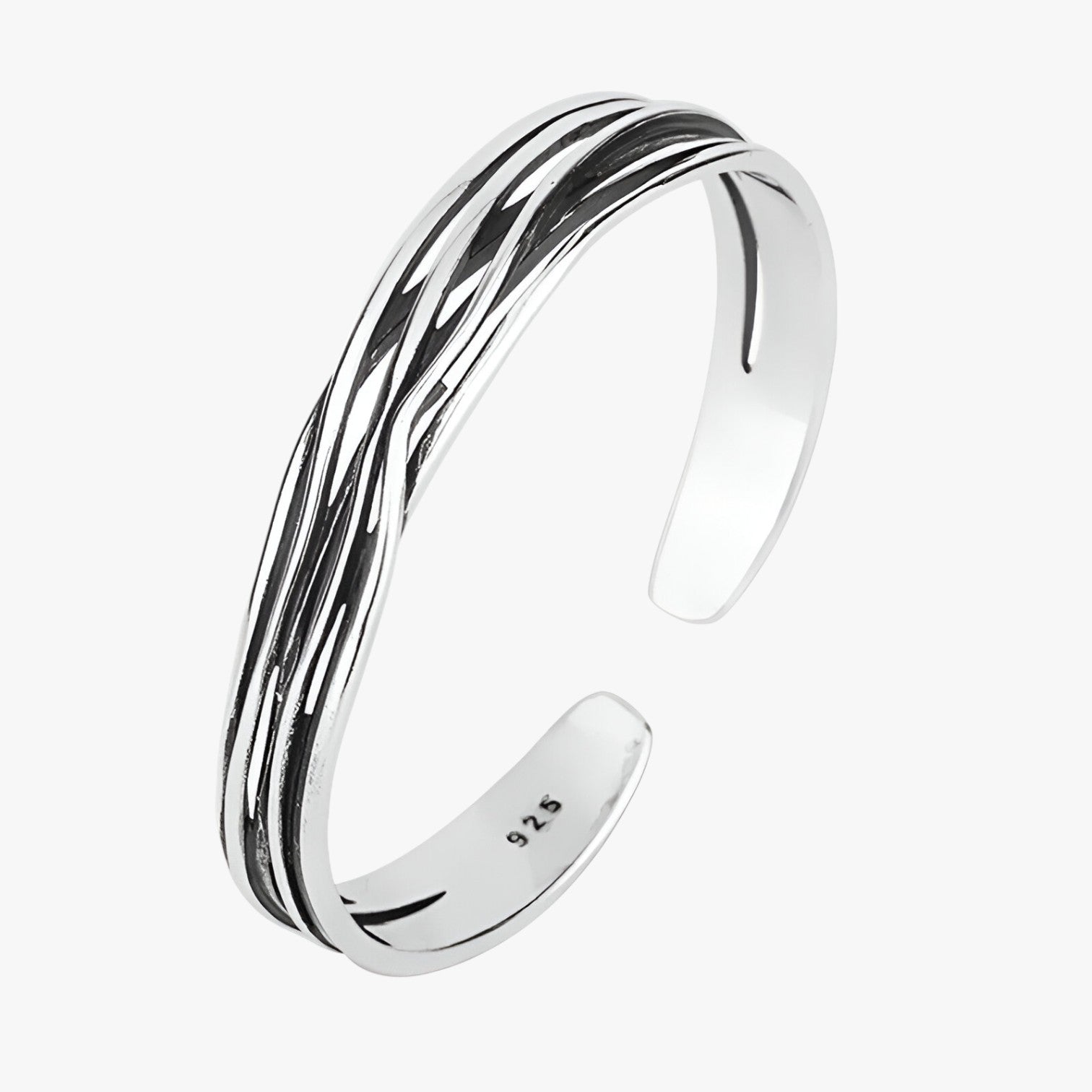 Natalia | Geflochtenes Silberarmband im Retro-Stil