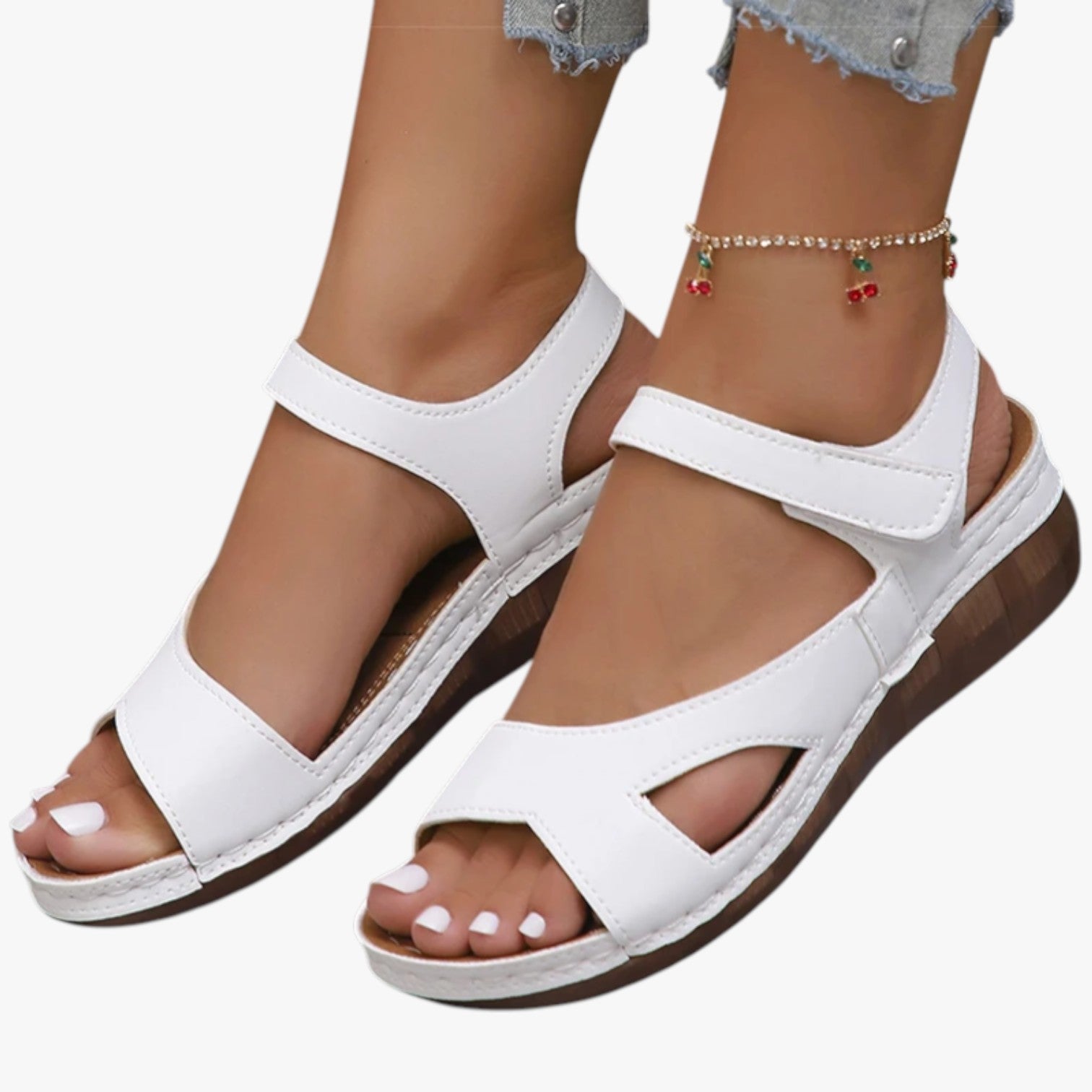 Amira | Damen-Sandalen Bequeme Leichte mit Flacherabsatz