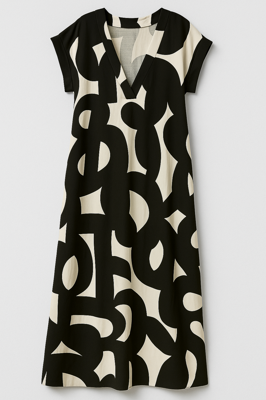 Schwarzes Maxikleid für Damen im Sommer 0