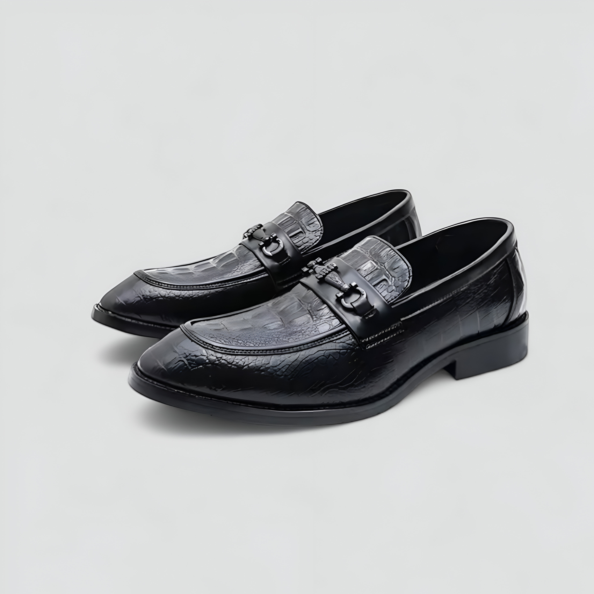 Carter | Elegante Herren-Loafer aus Leder mit Schlangenprägung