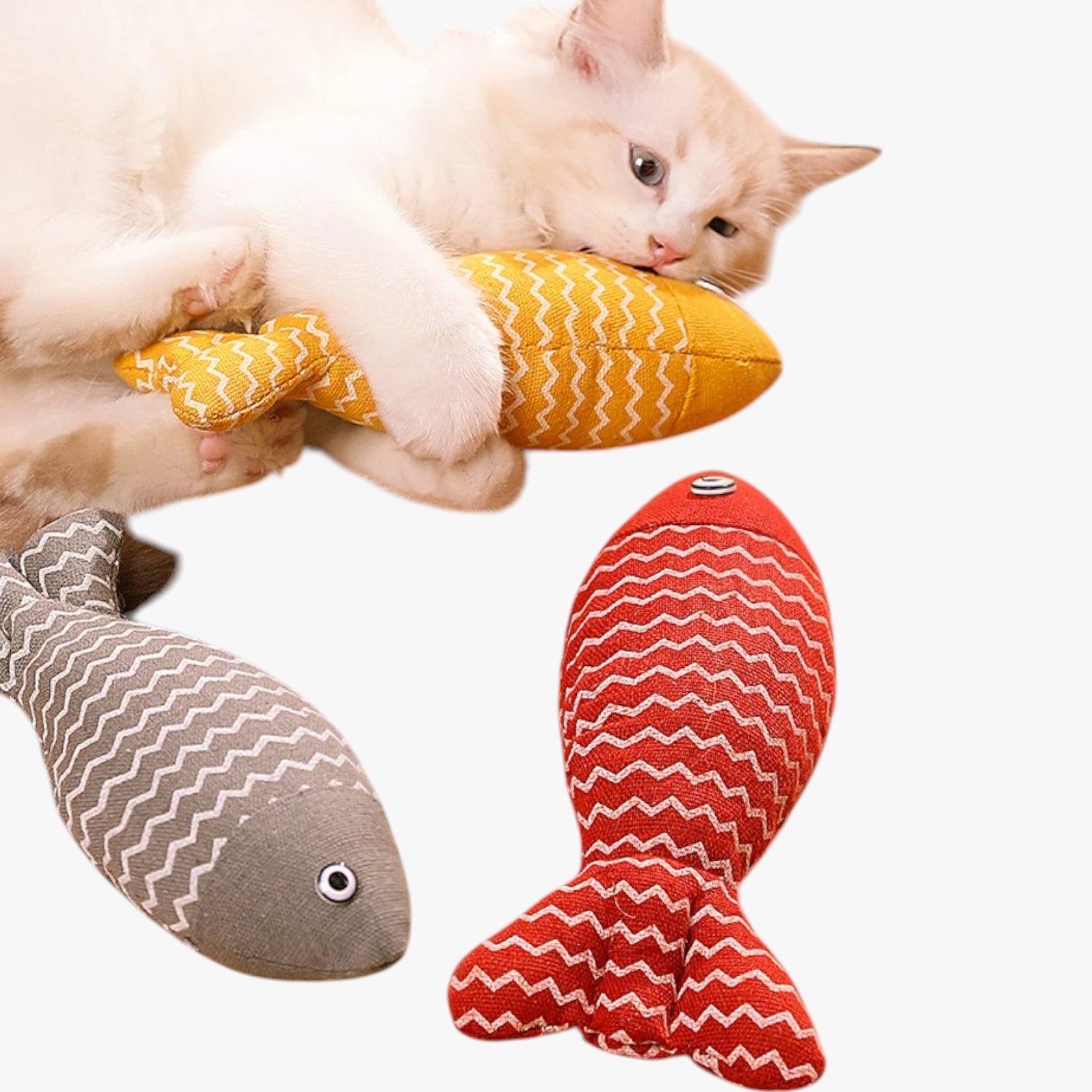Sunny | Hanfspielzeug Fisch mit Baldrian für Katzen