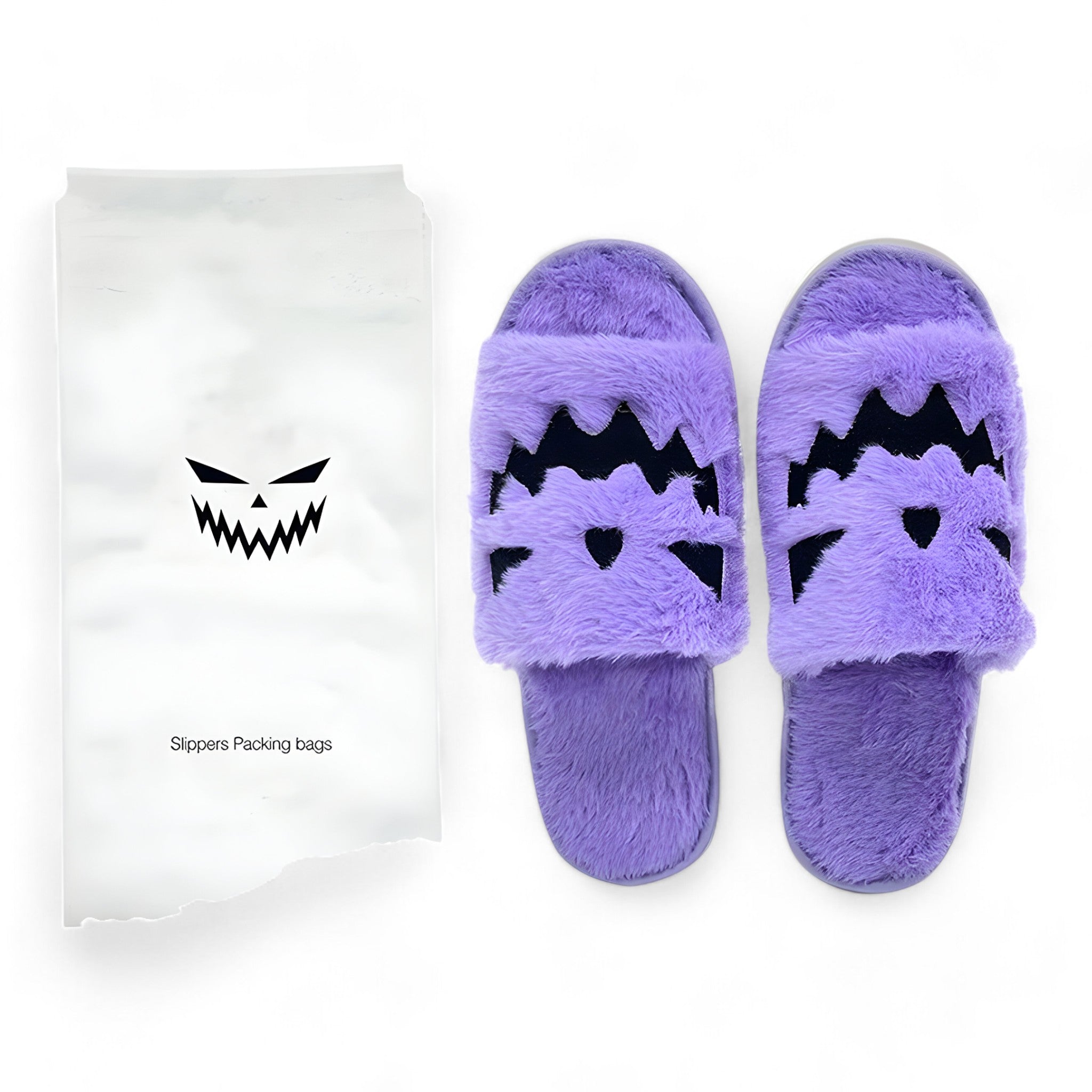 Highland Cow Cozy | Halloween-Pantoffeln - Weich und warm - Violett mit Tasche 36-45 (29cm) - Highland Cow Cozy | Halloween-Pantoffeln - Weich und warm - €25 - Concept Düsseldorf