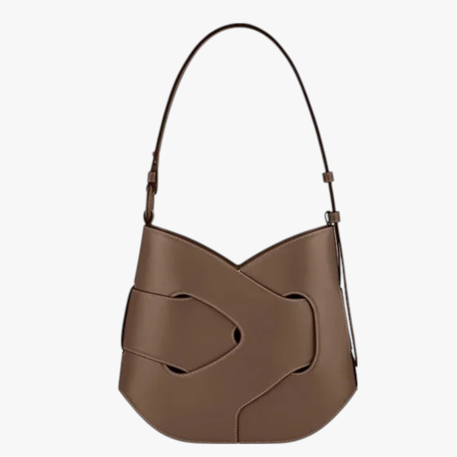 Skye | Leder-Schultertasche mit Flechtdetail