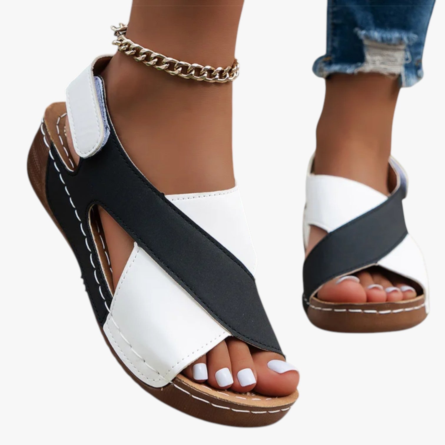Rachelle | Sommerlicher Komfort mit Stil - Weiche und leichte Keilsandalen