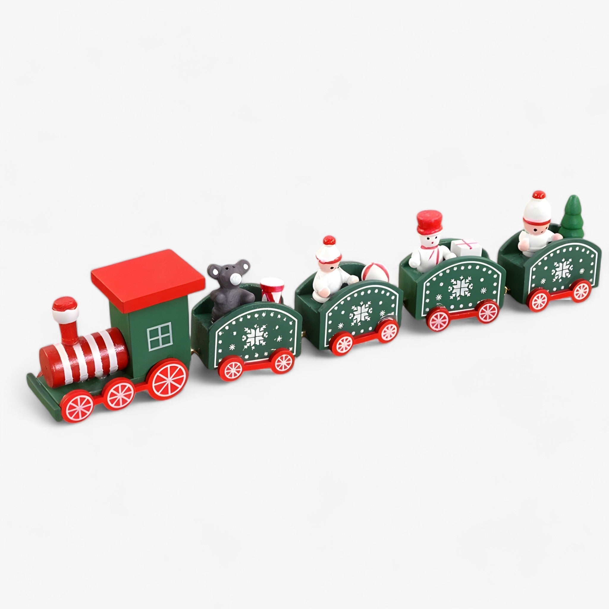 Launenhaft | Weihnachtliche Holzeisenbahn-Verzierung – festliche Dekoration und Geschenk für Kinder - Stil10 - Launenhaft | Weihnachtliche Holzeisenbahn-Verzierung – festliche Dekoration und Geschenk für Kinder - €25 - Concept Neurenberg