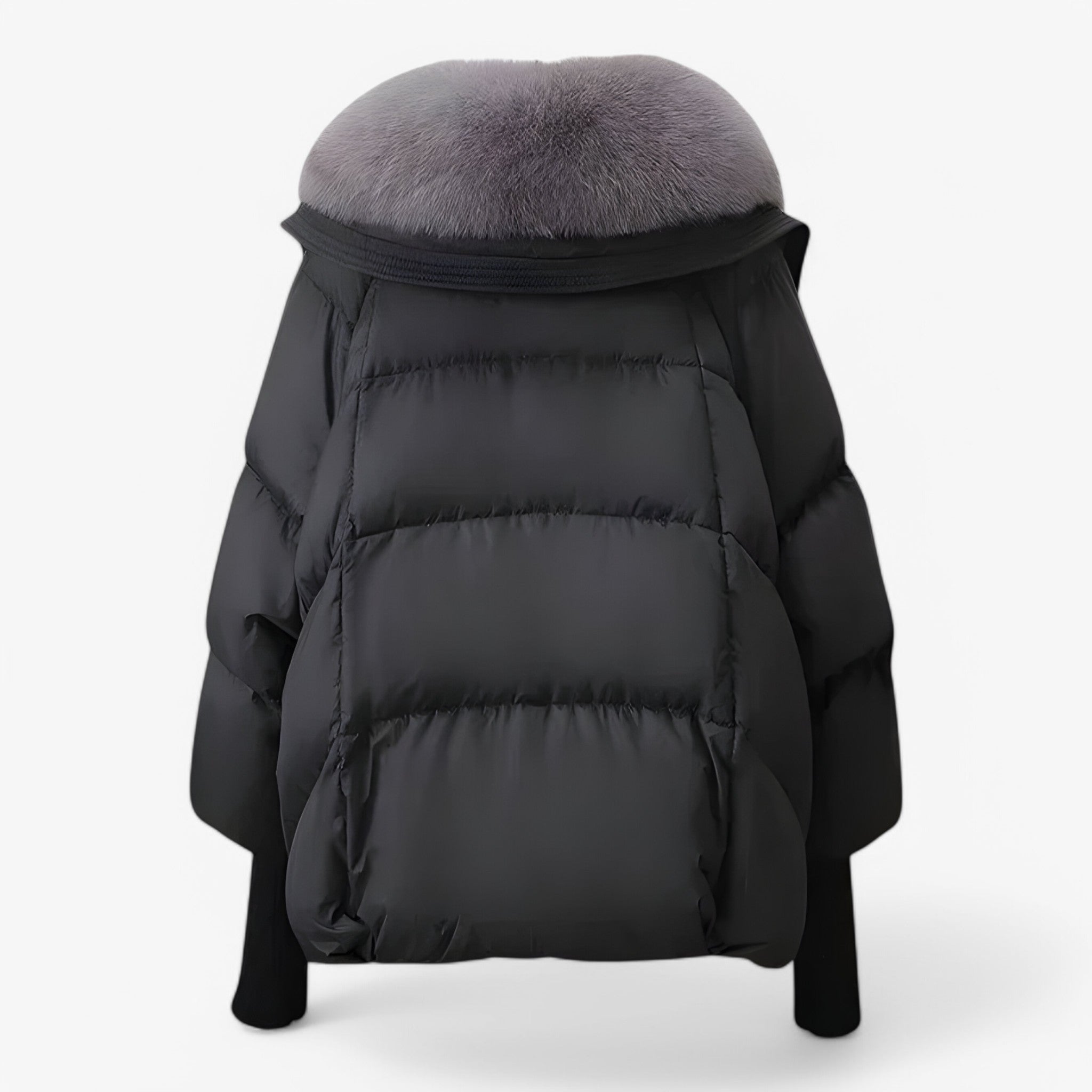 Lucy | Eleganter Mantel mit Pelzbesatz