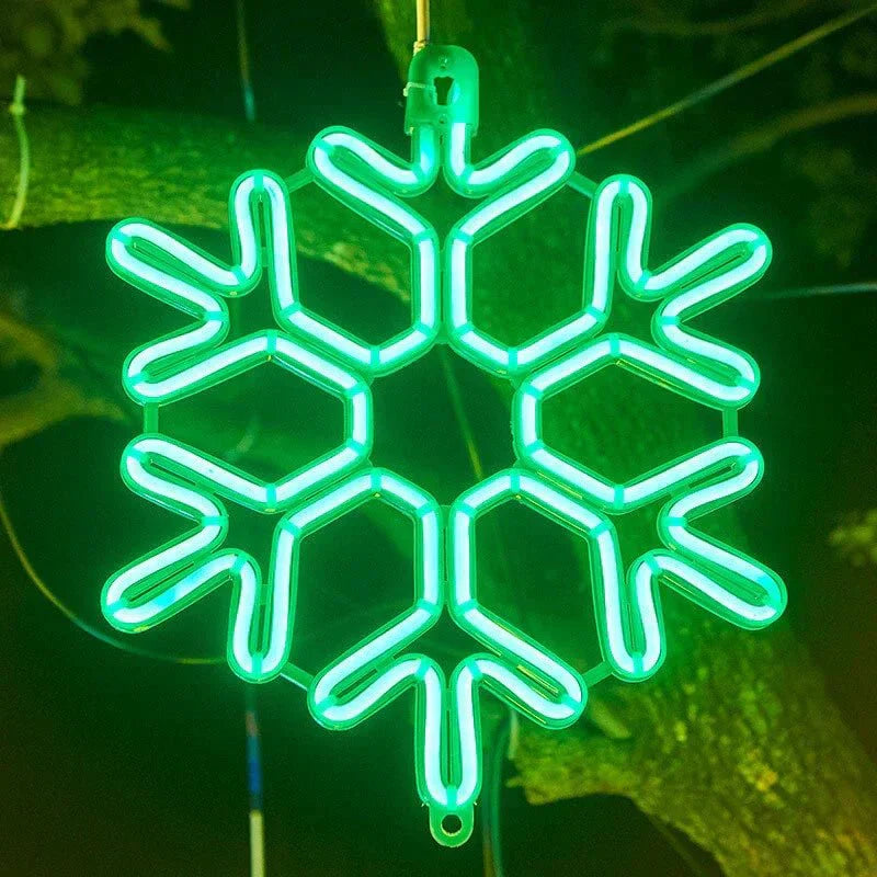Winterliche LED Schneeflocken Lichter 3