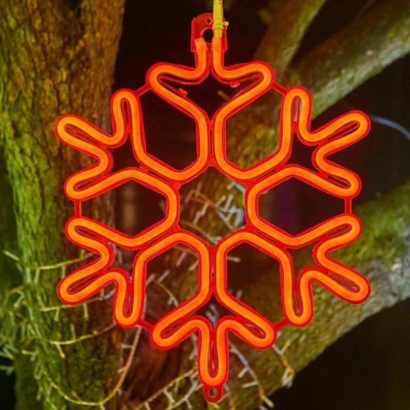 Winterliche LED Schneeflocken Lichter 4