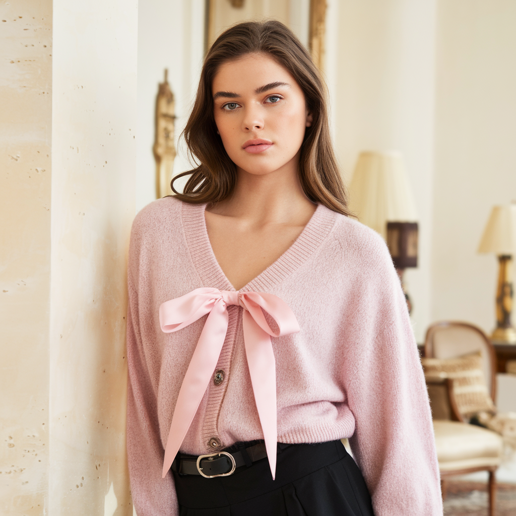 Süßer rosa Cardigan - Kuschelige Schichten mit raffinierten Akzenten - - Süßer rosa Cardigan - Kuschelige Schichten mit raffinierten Akzenten - €25 - Concept Frankfurt