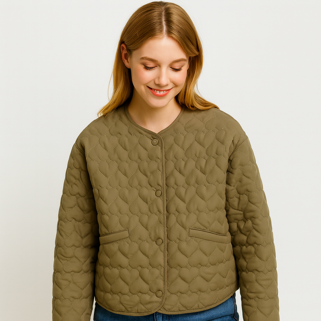 Gequiltete Herz Jacke - Vielseitiger Komfort für Herbst/Winter