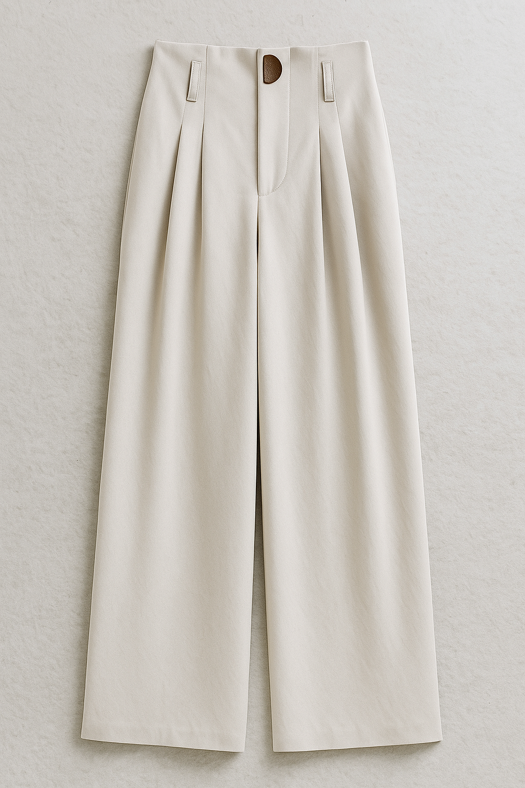 Lana | Damen Weite High-Waist-Hose mit Falten