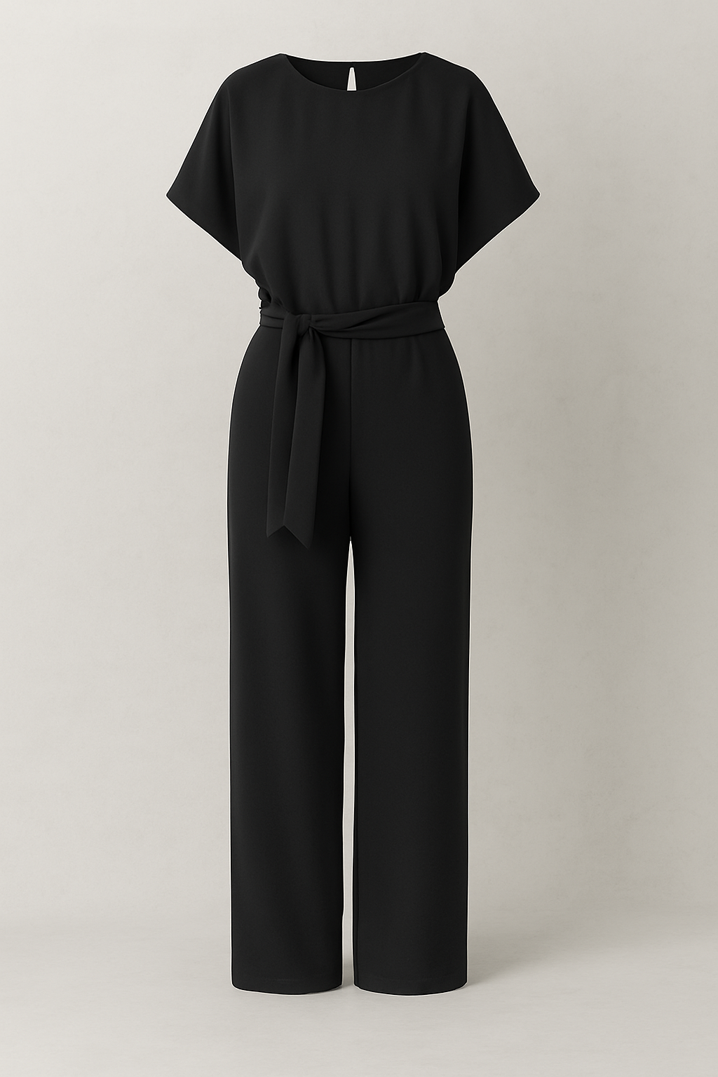 Wolff | Eleganter Damen-Jumpsuit mit Taillengürtel und fließenden Ärmeln