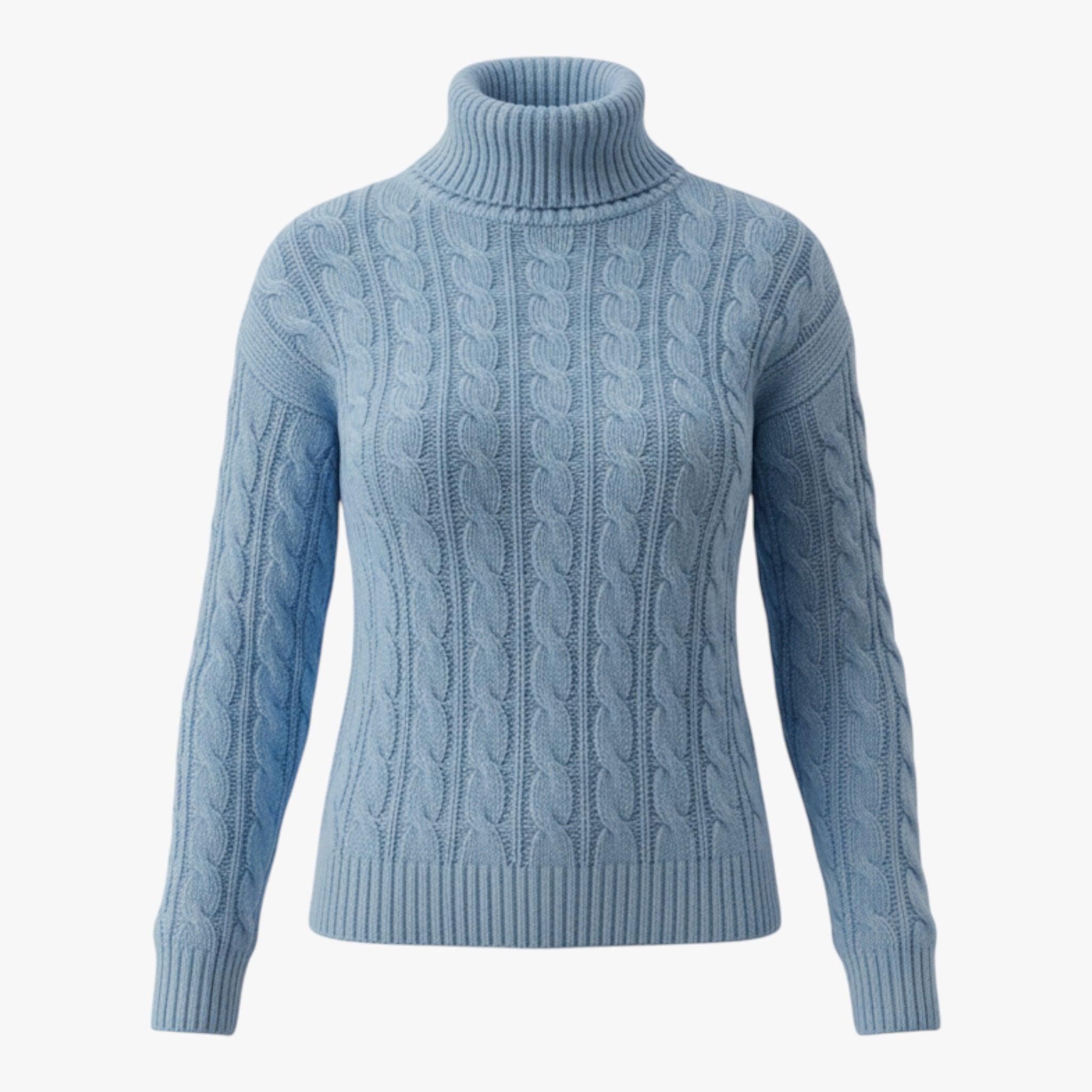 Anna | Damen Rollkragenpullover aus Rippstrick
