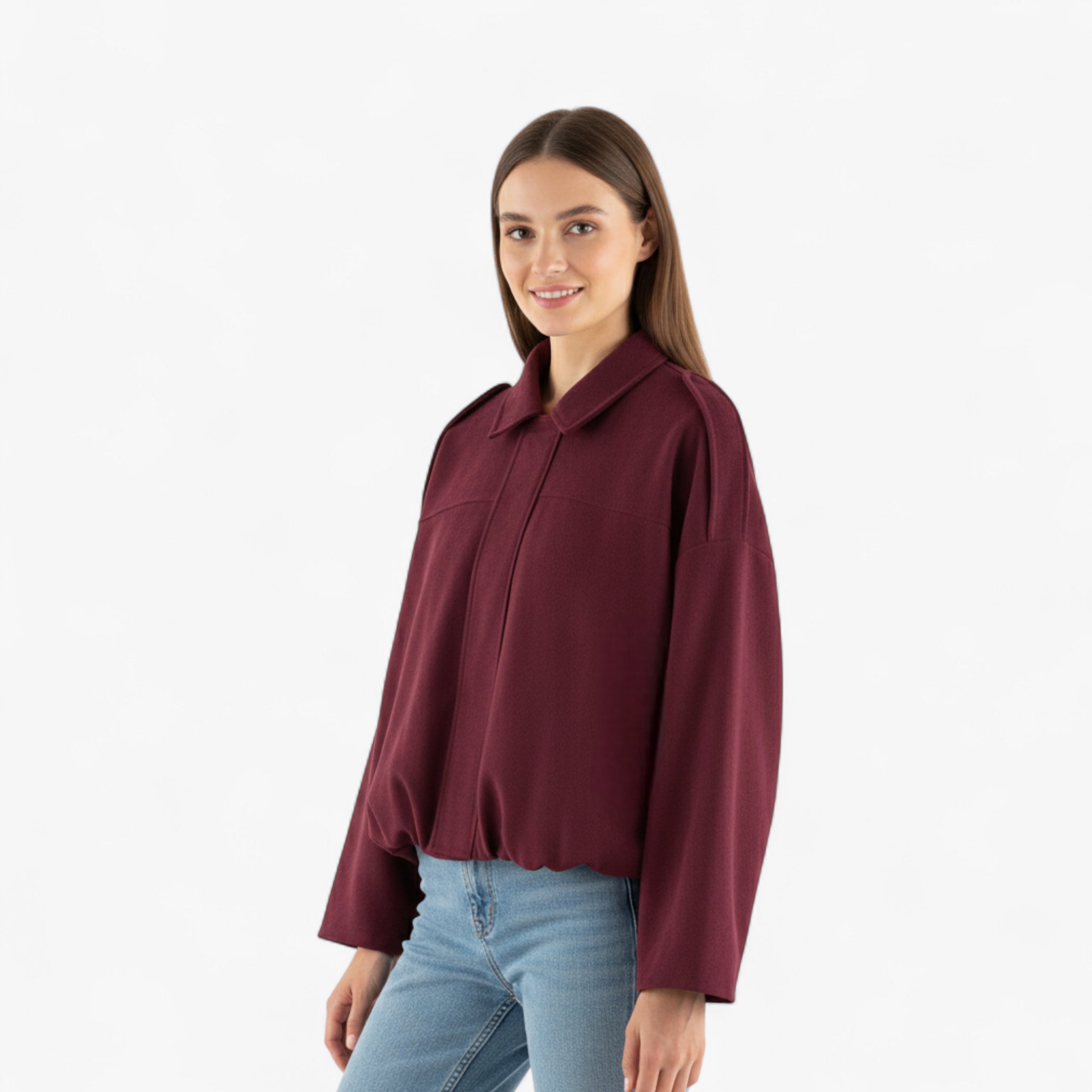 Hilda | Damen Bomberjacke mit Wildleder-Optik