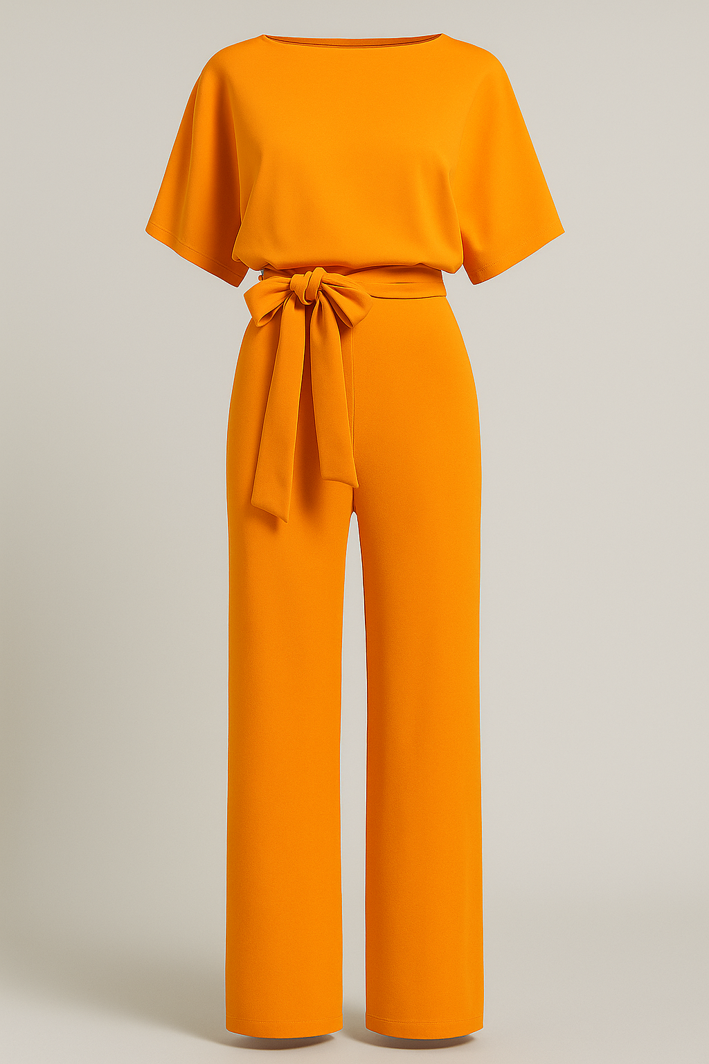 Wolff | Eleganter Damen-Jumpsuit mit Taillengürtel und fließenden Ärmeln