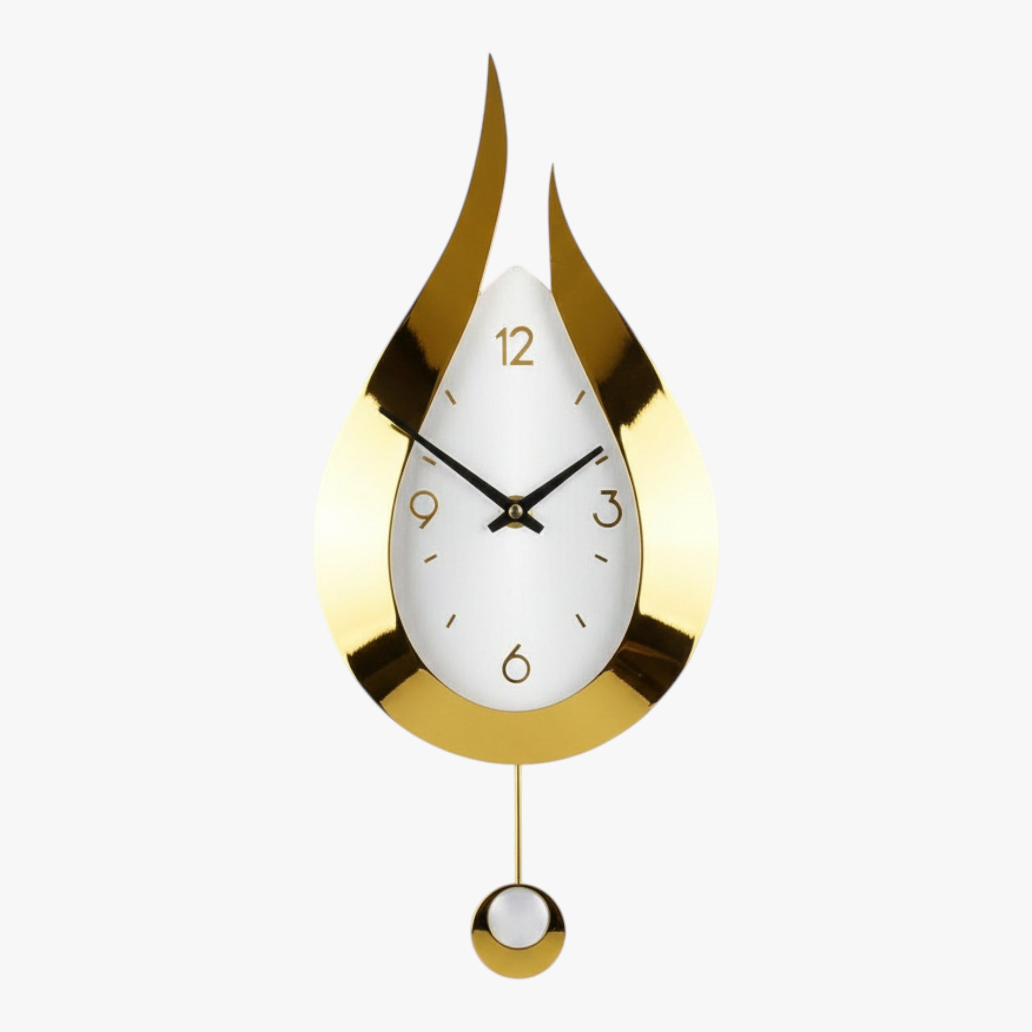 Moderne Wanduhr mit Wassertropfen-Design