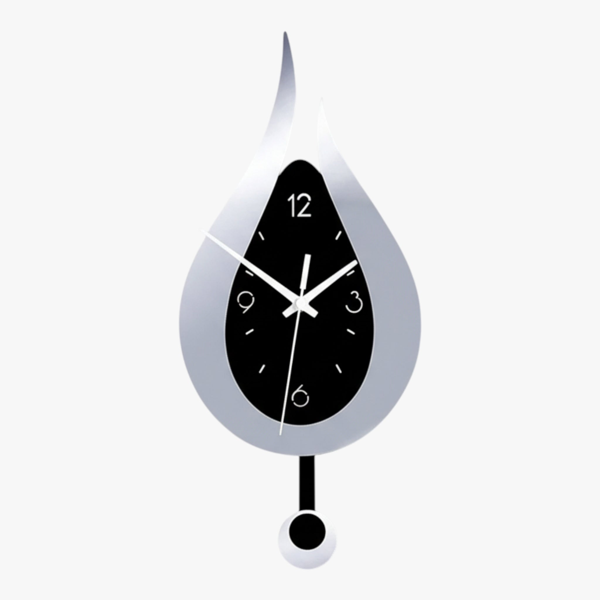 Moderne Wanduhr mit Wassertropfen-Design
